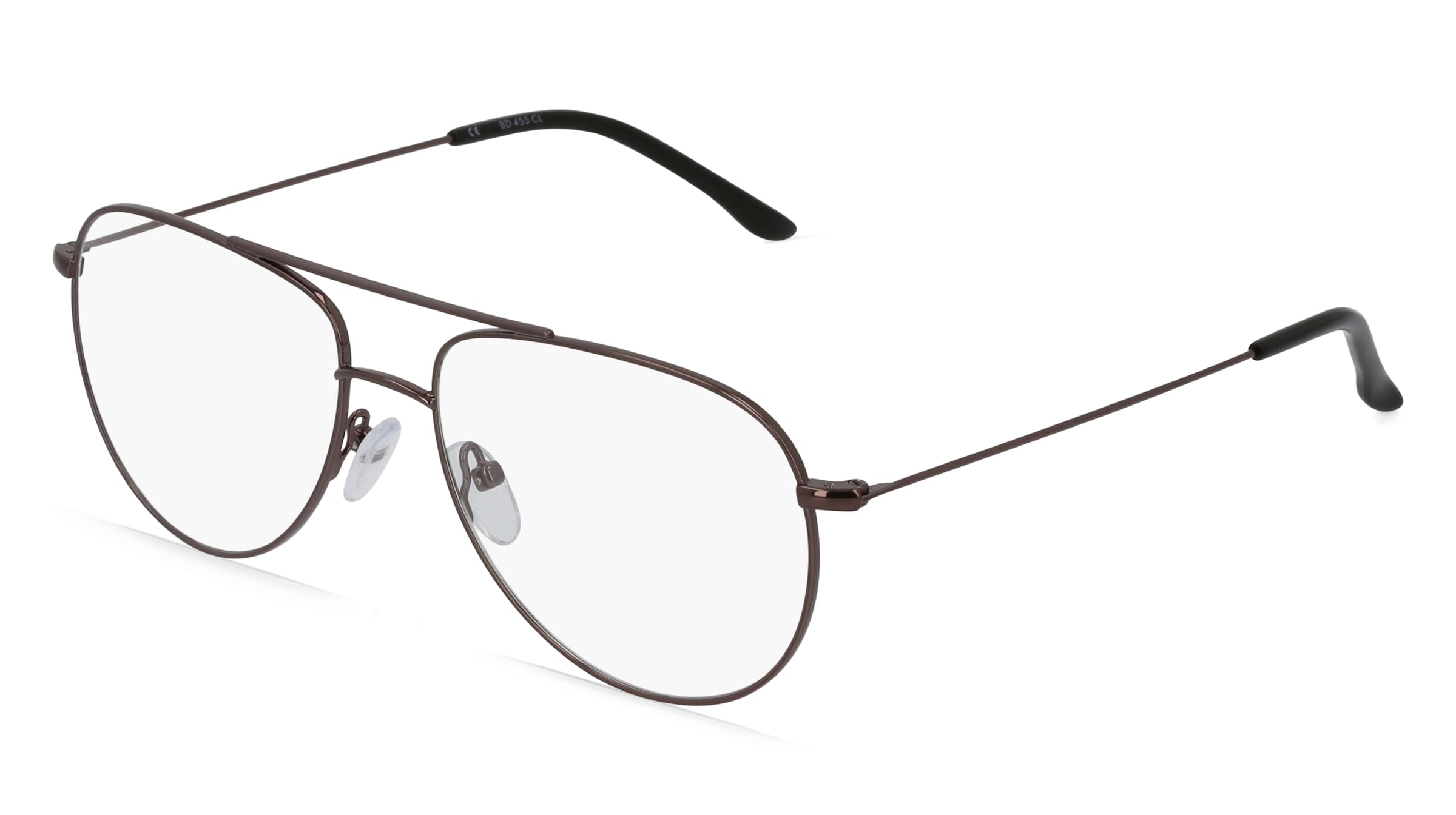 Fielmann BD 455 CL Herren-Brille inkl. Gläser Vollrand Pilot Edelstahl-Gestell 56/16/140, Grau