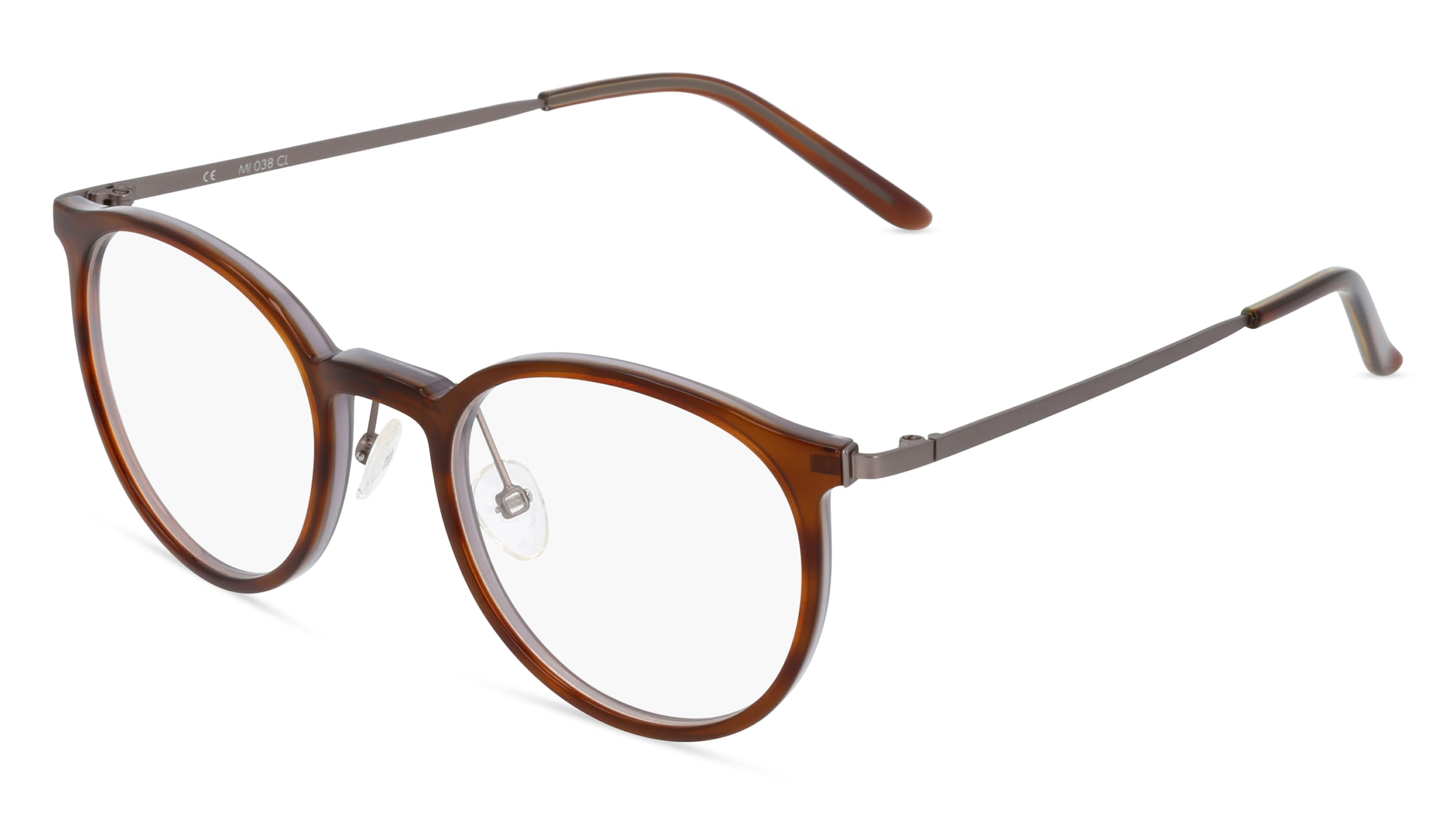 Fielmann MI 038 CL Unisex-Brille inkl. Gläser Vollrand Panto Acetat-Gestell 49/21/140, Braun