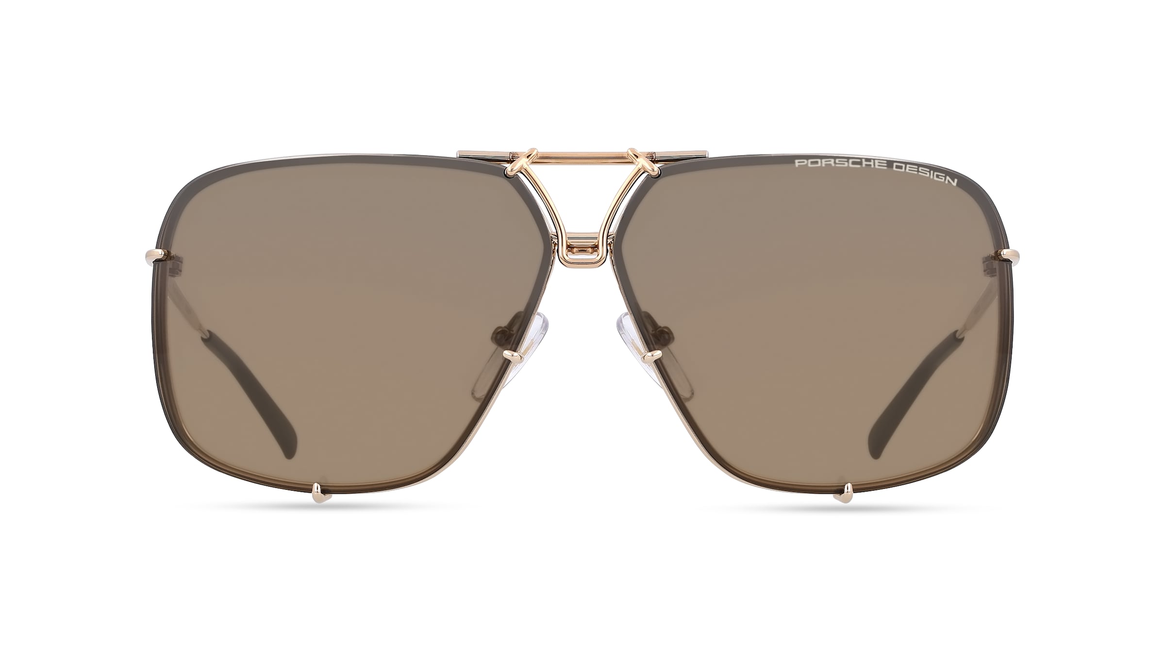 Porsche Design 8928 Herren-Sonnenbrille Vollrand Pilot Metall-Gestell, gold