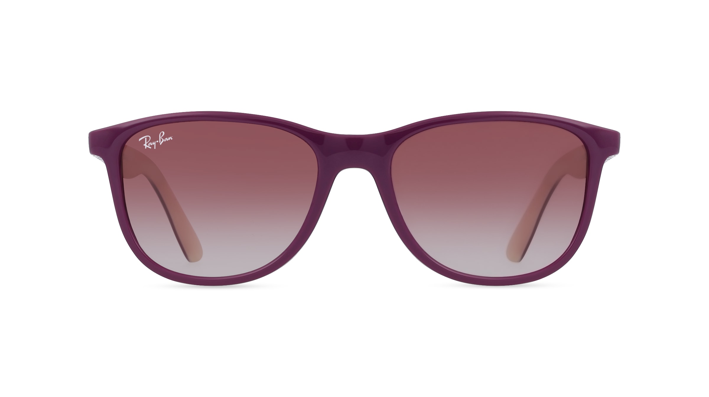 Ray-Ban Junior RJ9077S Jugend-Sonnenbrille Vollrand Eckig Bio-Kunststoff-Gestell, pink