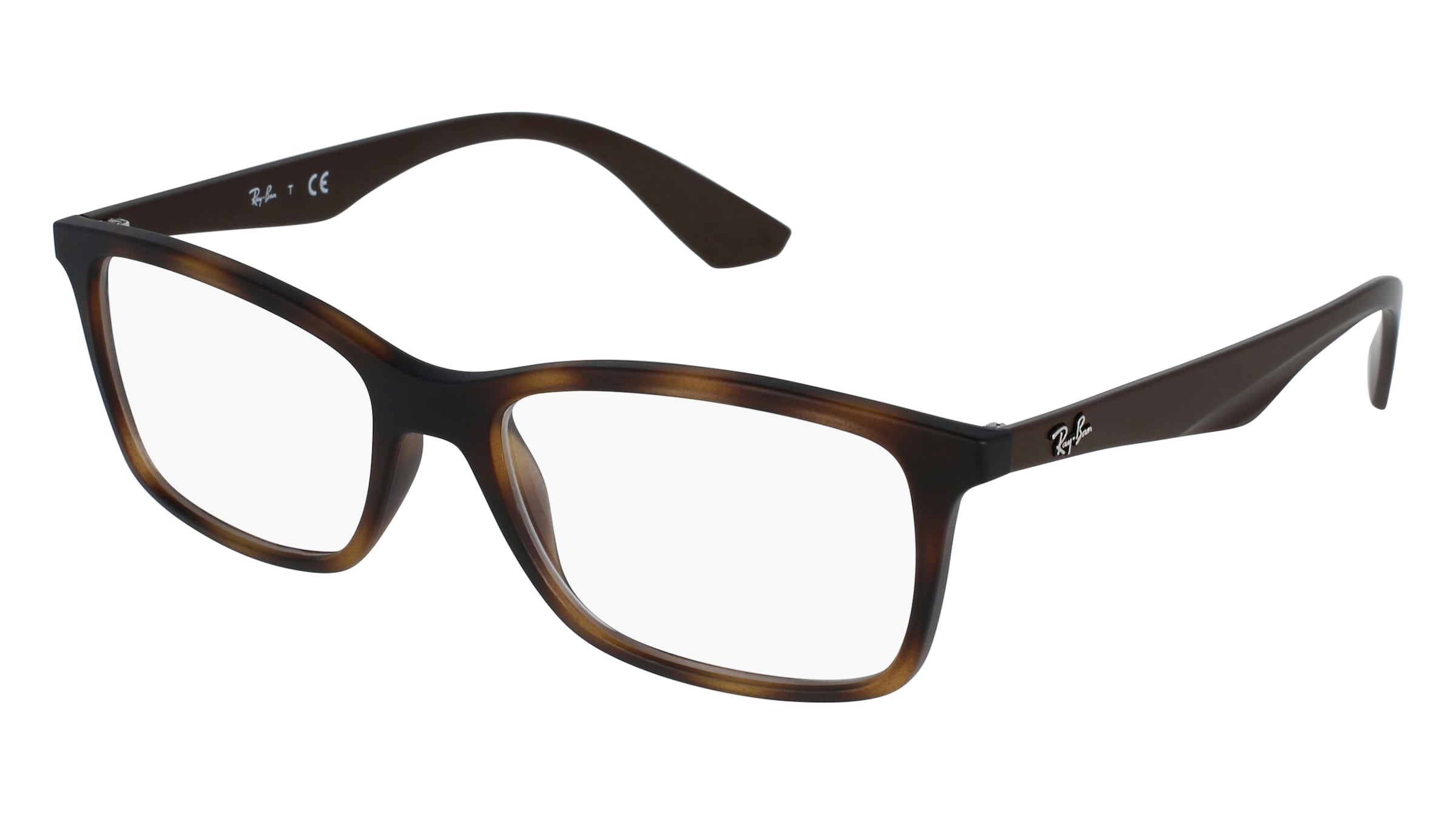 Ray-Ban RX7047 Herren-Brille inkl. Gläser Vollrand Quadratisch Kunststoff-Gestell 54/17/140, Havanna