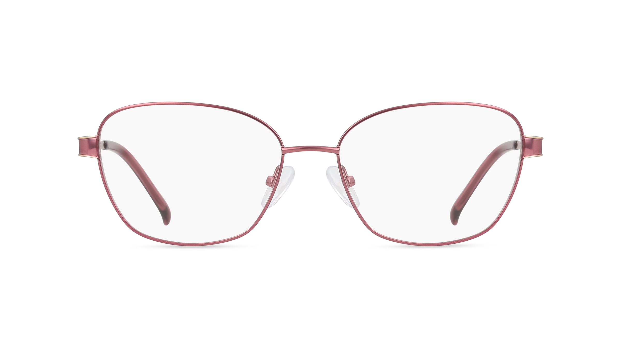 Fielmann BD 462 FLEX CL Damen-Brille inkl. Gläser Vollrand Eckig Edelstahl-Gestell 53mm/17mm/135mm, pink