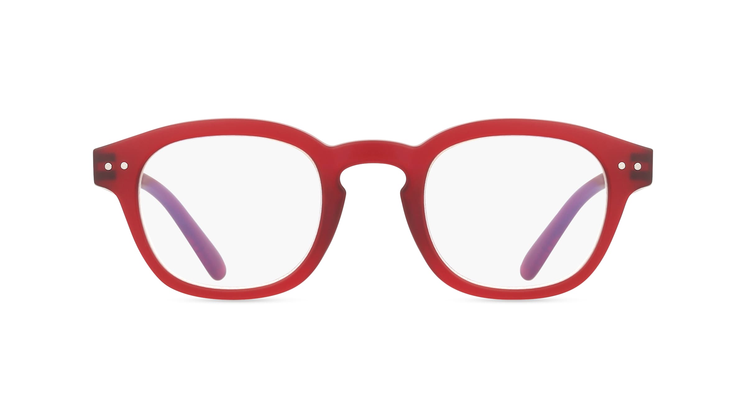OKIDOKI JIMMY Reader Unisex-Fertiglesebrille Vollrand Panto Kunststoff-Gestell, Rot