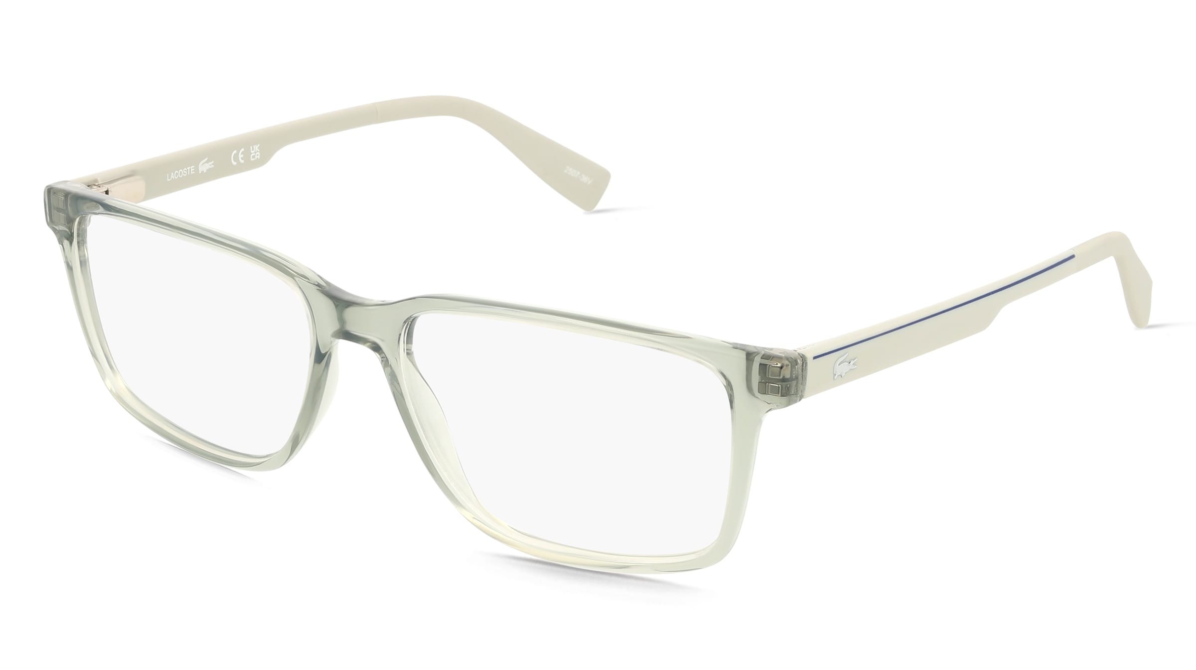 Lacoste L4005 Herren-Brille inkl. Gläser Vollrand Eckig Kunststoff-Gestell 56/16/145, Grau