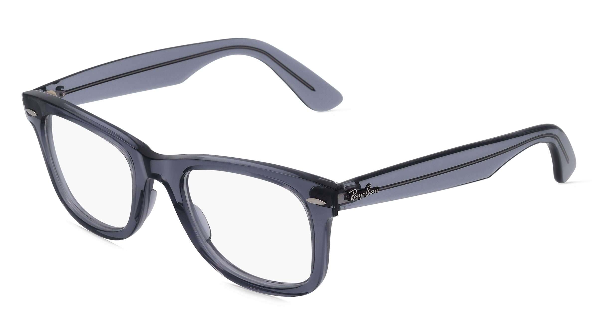 Ray-Ban RX4340V Unisex-Brille inkl. Gläser Vollrand Quadratisch Kunststoff-Gestell 50/22/150, Grau