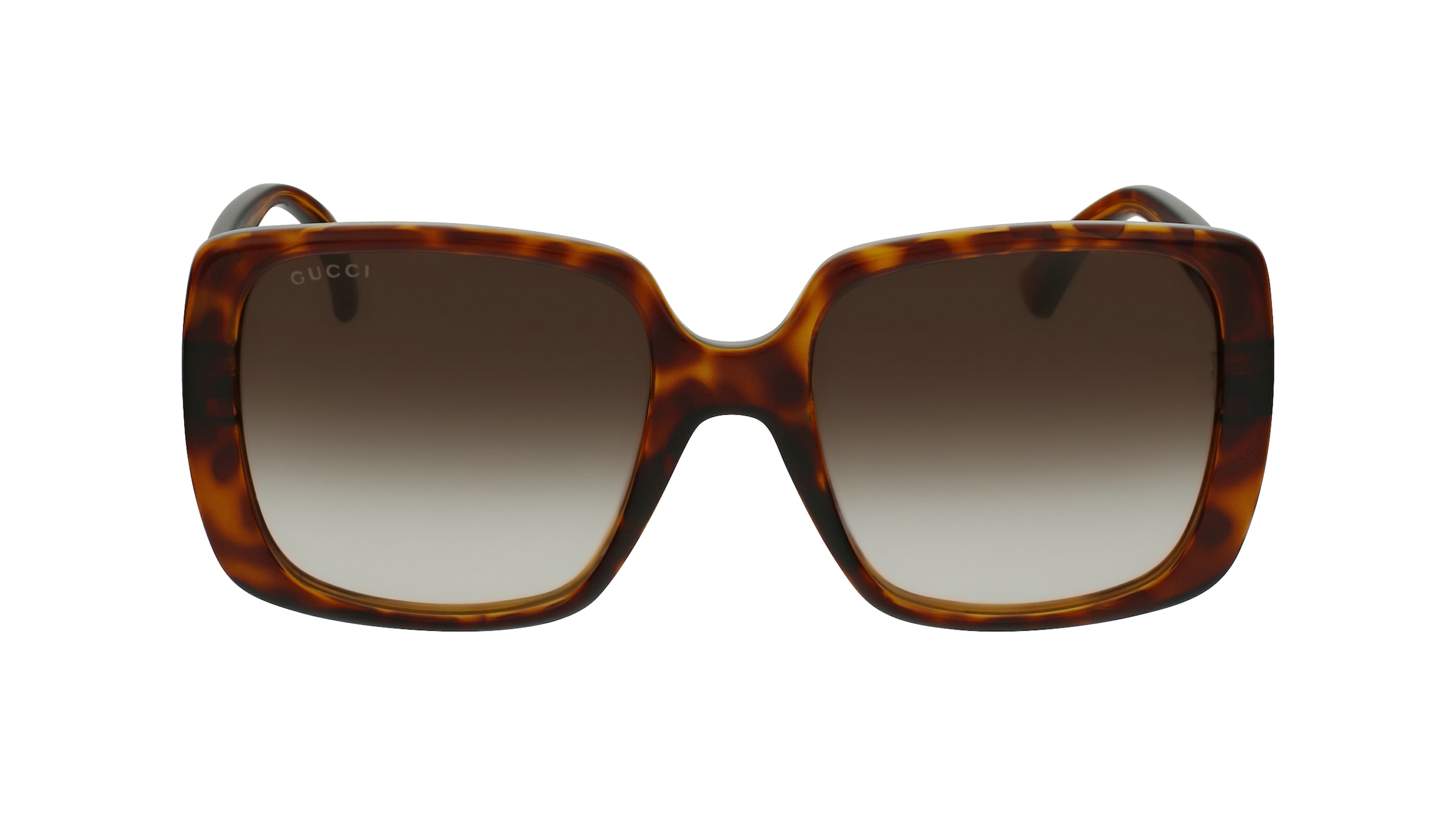 Gucci GG0632S Damen-Sonnenbrille Vollrand Eckig Kunststoff-Gestell, Havanna