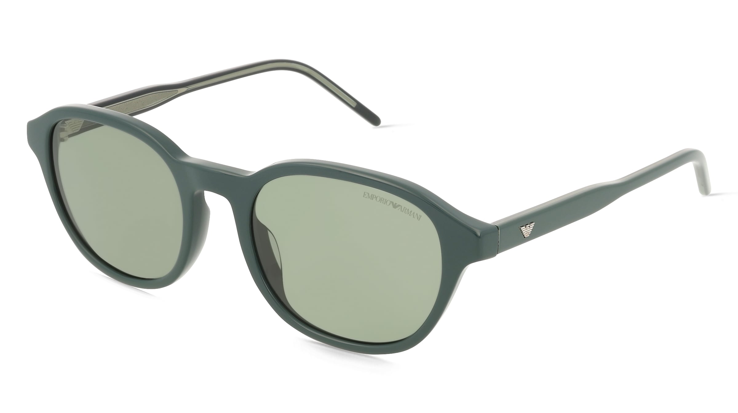 Emporio Armani EA4247U Herren-Sonnenbrille Vollrand Panto Acetat-Gestell, Grün