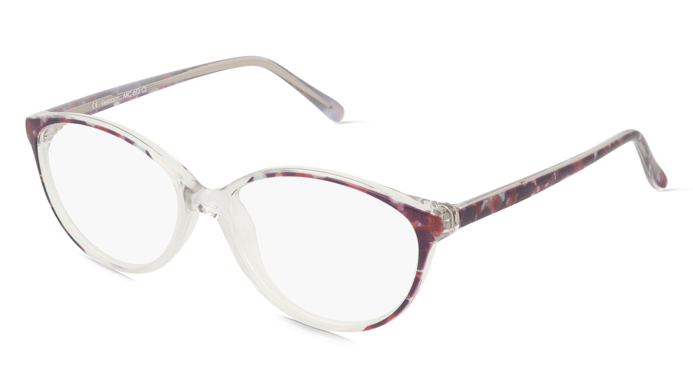 Fielmann MC 612 CL Damen-Brille inkl. Gläser Vollrand Oval Propionat-Gestell 54mm/15mm/140mm, transparent