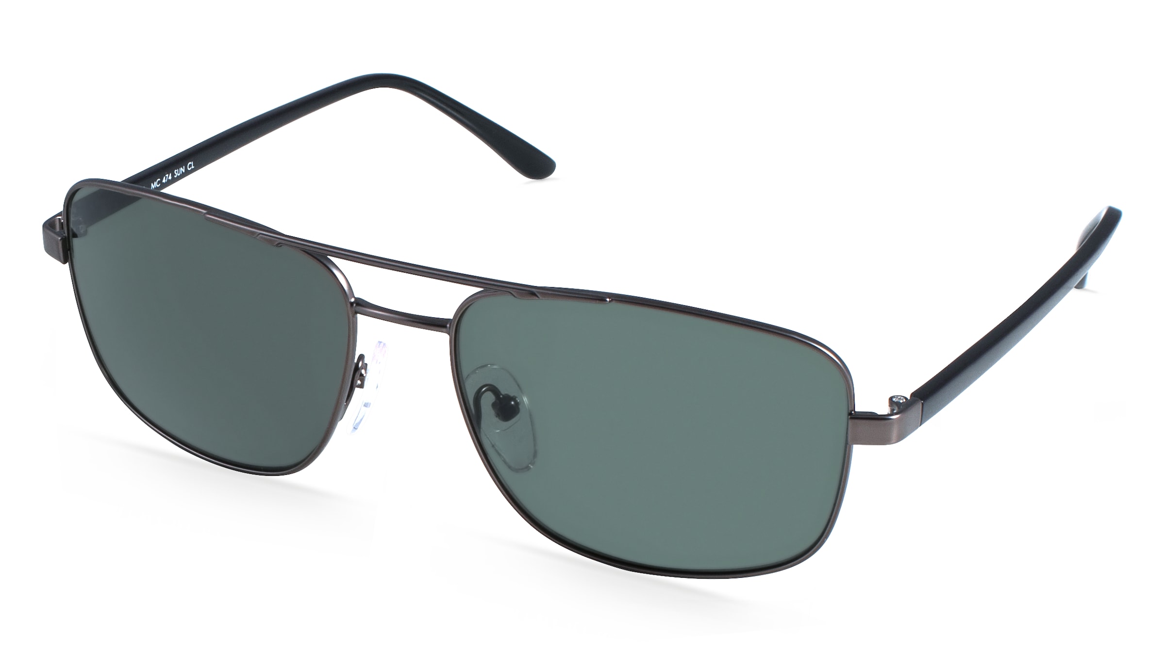 Fielmann MC 474 SUN CL Herren-Sonnenbrille Vollrand Quadratisch Edelstahl-Gestell, Grau