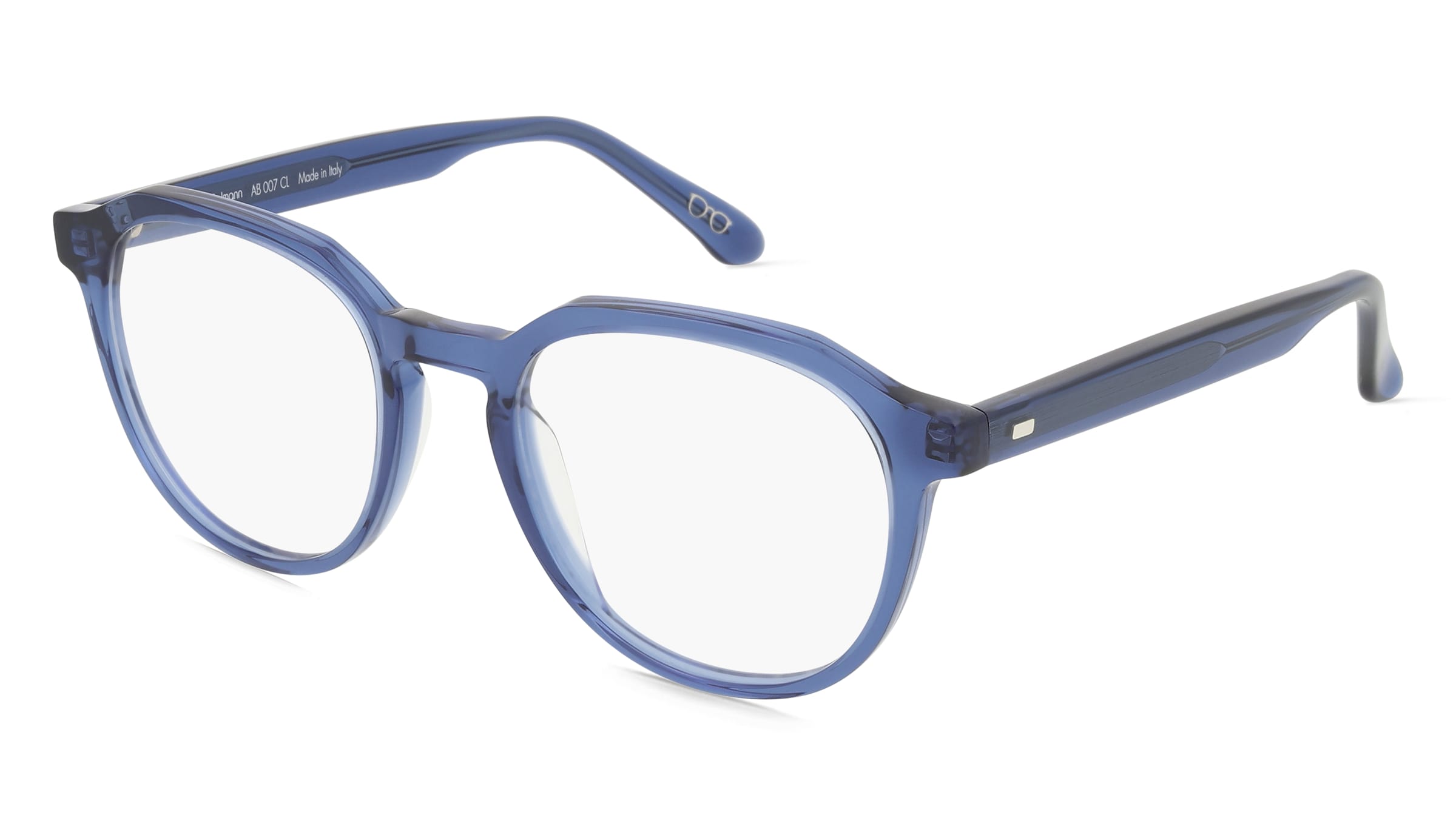 Fielmann AB 007 CL Unisex-Brille inkl. Gläser Vollrand Panto Acetat-Gestell 53mm/20mm/145mm, blau