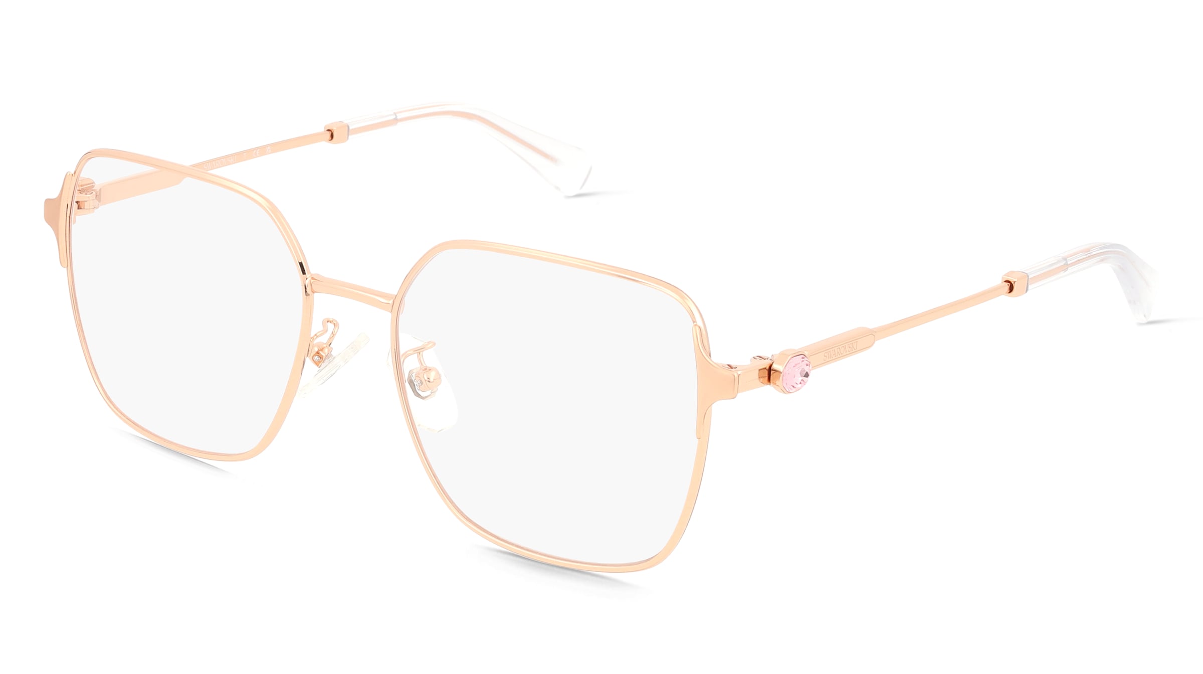 Swarovski SK1020D Damen-Brille inkl. Gläser Vollrand Geometrisch Metall-Gestell 53/17/145, Gold