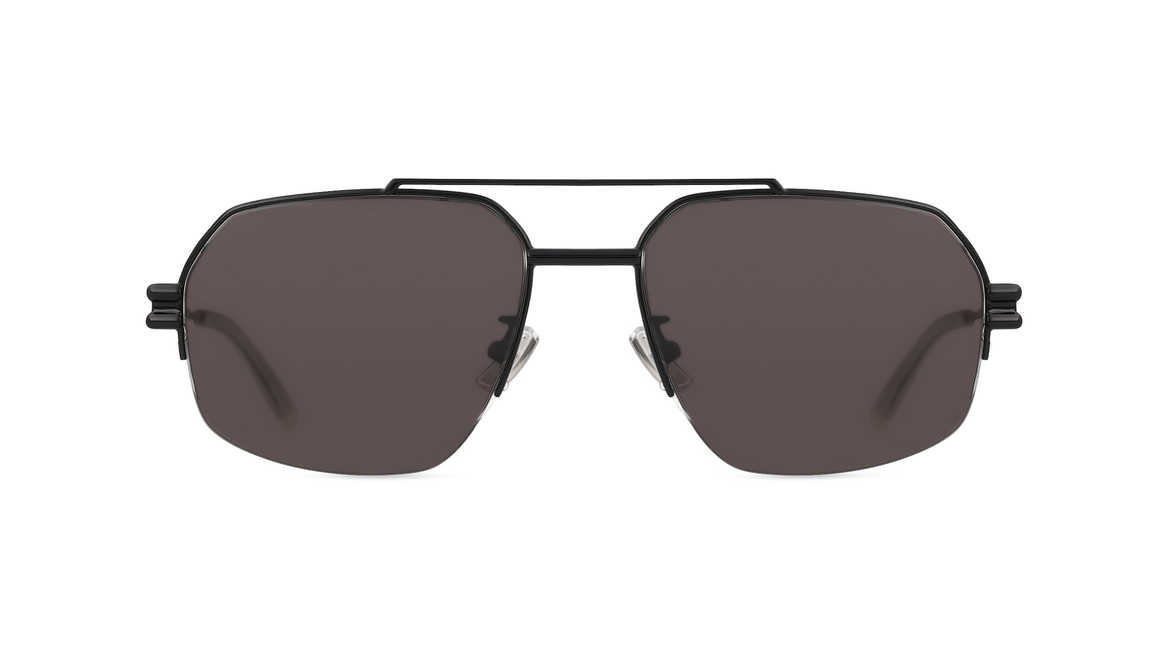 Bottega Veneta BV1127S Unisex-Sonnenbrille Vollrand Eckig Metall-Gestell, schwarz