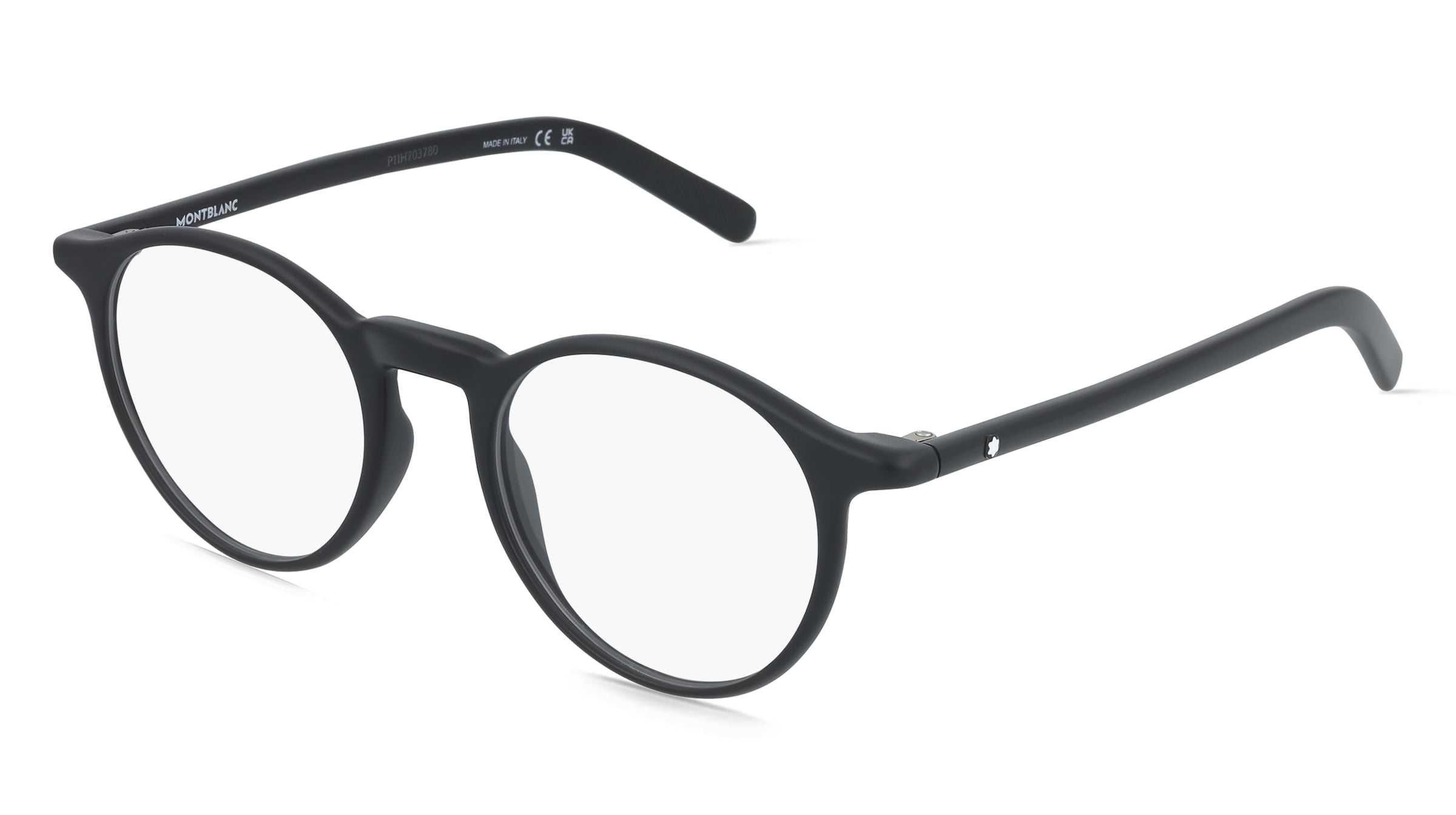 Montblanc MB0329O Herren-Brille inkl. Gläser Vollrand Rund Acetat-Gestell 49/20/145, Schwarz