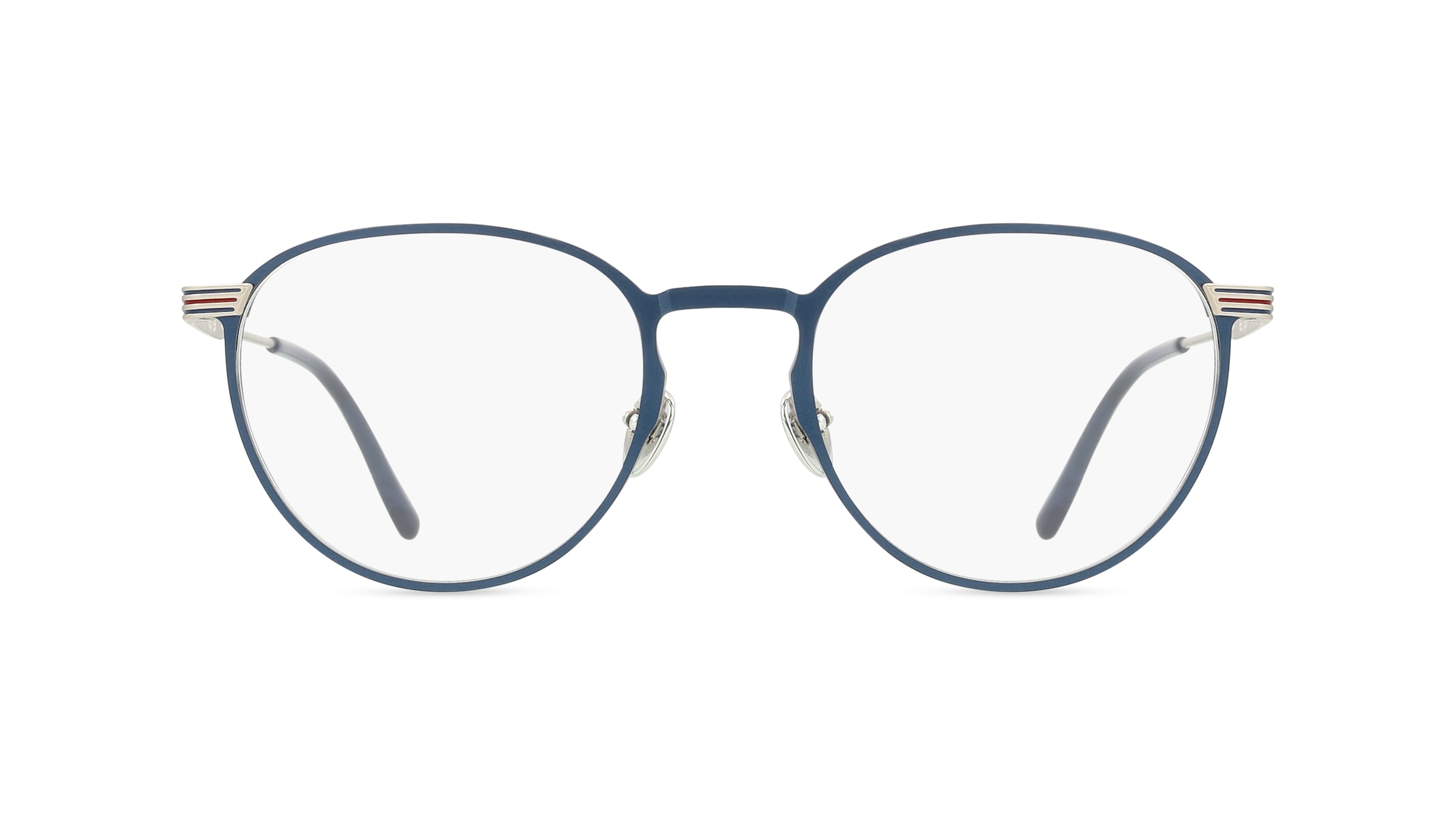 Lacoste L2284E Unisex-Brille inkl. Gläser Vollrand Rund Edelstahl-Gestell 51mm/20mm/145mm, blau