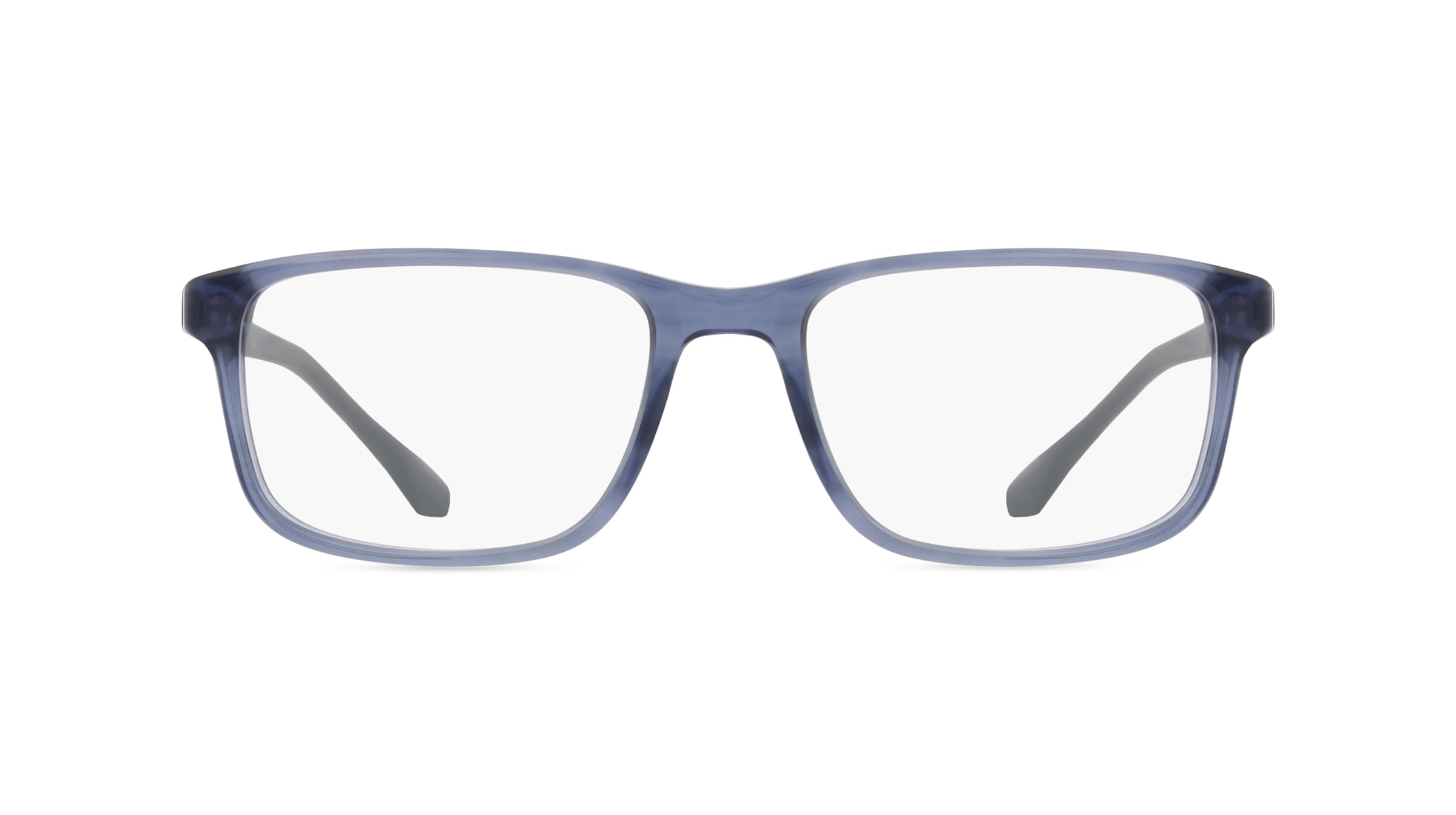 Emporio Armani EA3098 Herren-Brille inkl. Gläser Vollrand Eckig Acetat-Gestell 53mm/18mm/140mm, blau