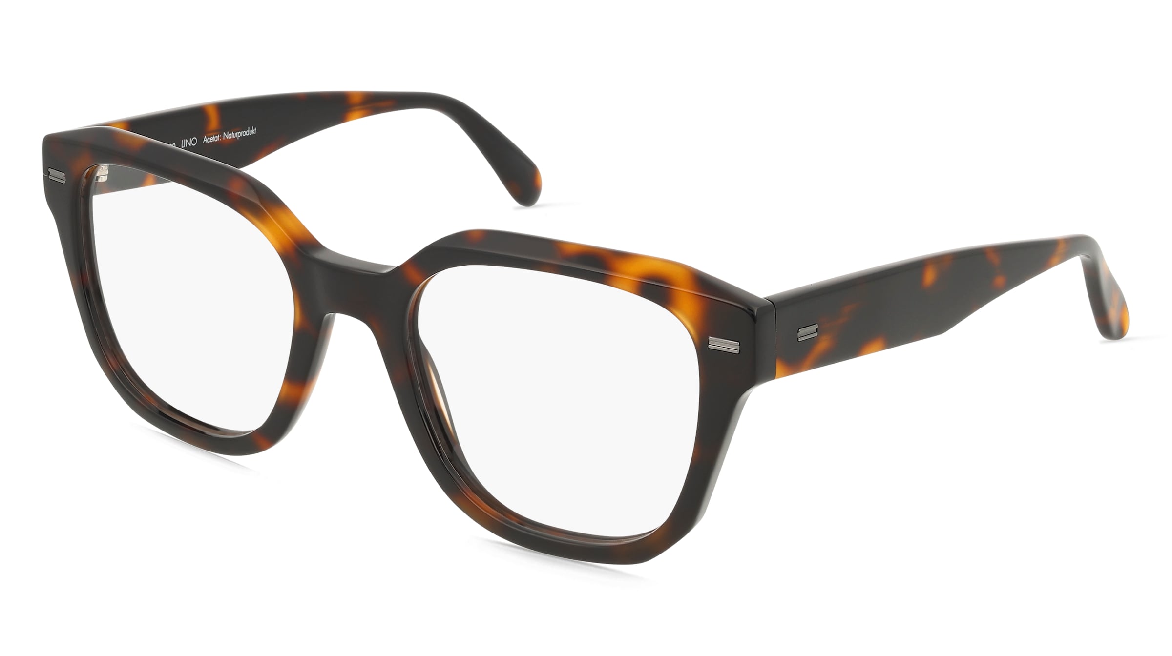 Fielmann LN 063 FA LINO Unisex-Brille inkl. Gläser Vollrand Quadratisch Acetat-Gestell 55/22/145, Havanna