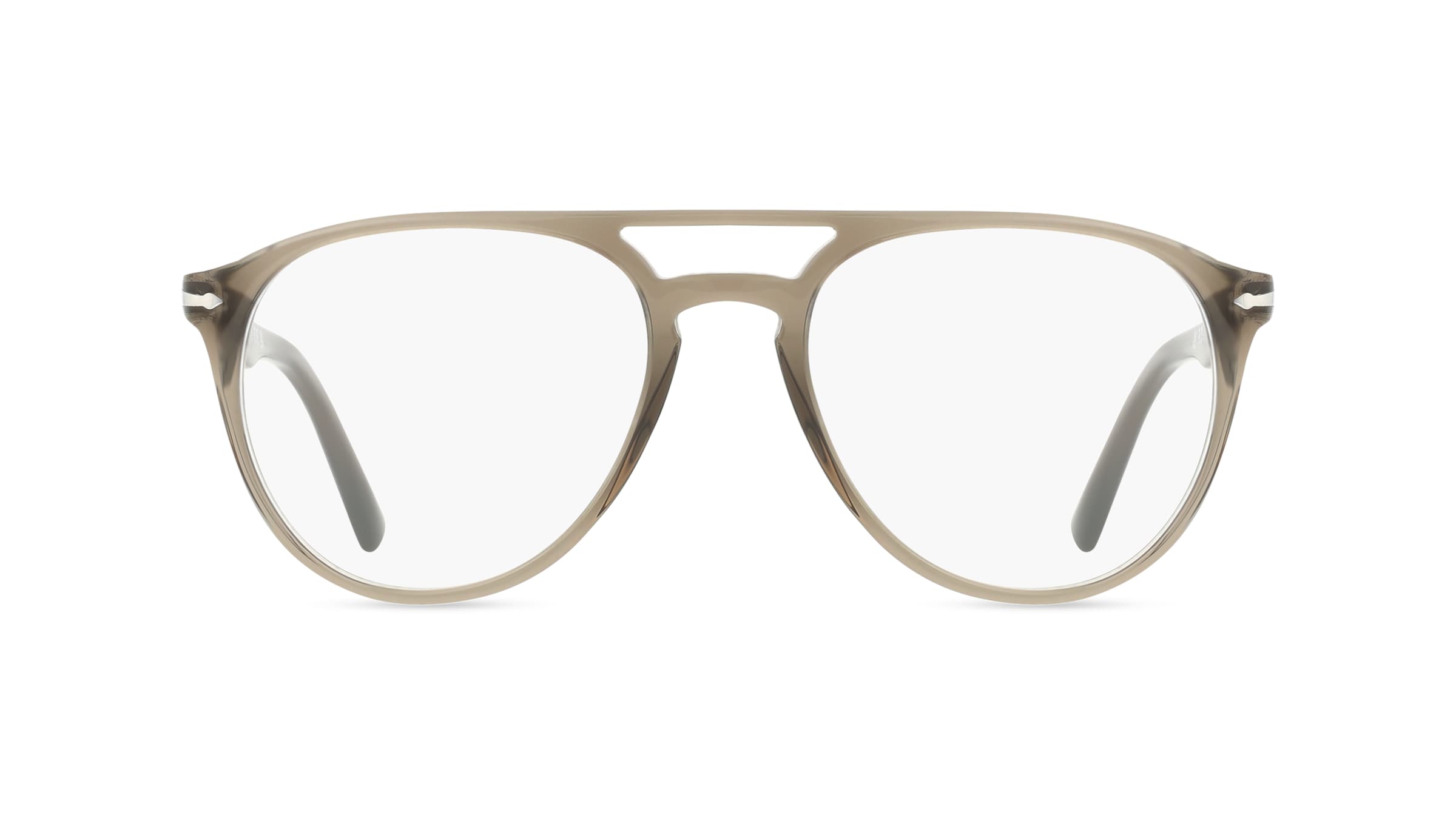 Persol PO3160V Herren-Brille inkl. Gläser Vollrand Pilot Acetat-Gestell 52mm/18mm/145mm, Grau