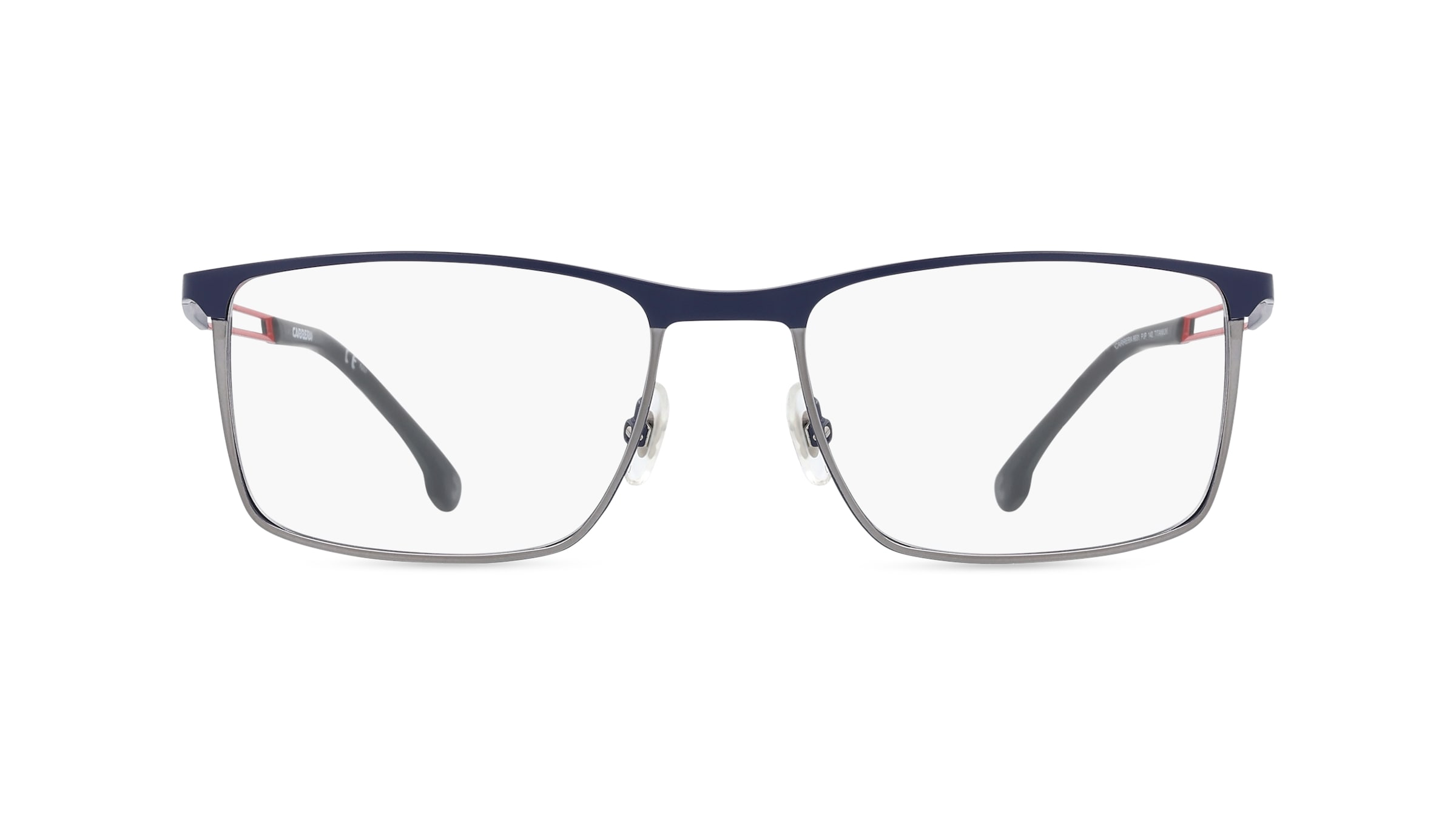 Carrera 8831 Herren-Brille inkl. Gläser Vollrand Eckig Titan-Gestell 55mm/18mm/140mm, blau