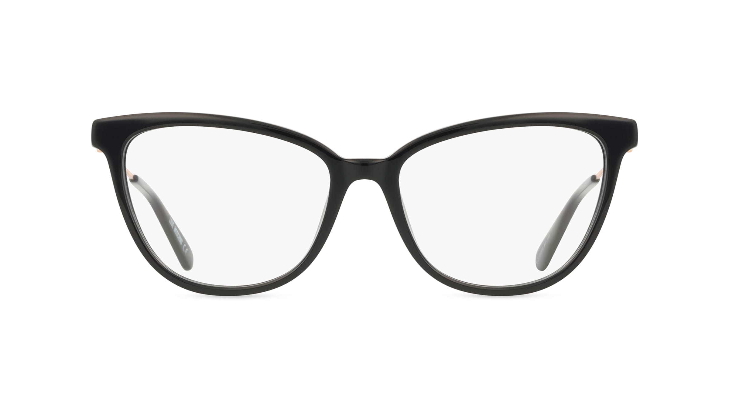 Love Moschino MOL600 Damen-Brille inkl. Gläser Vollrand Cateye Acetat-Gestell 53mm/16mm/140mm, schwarz