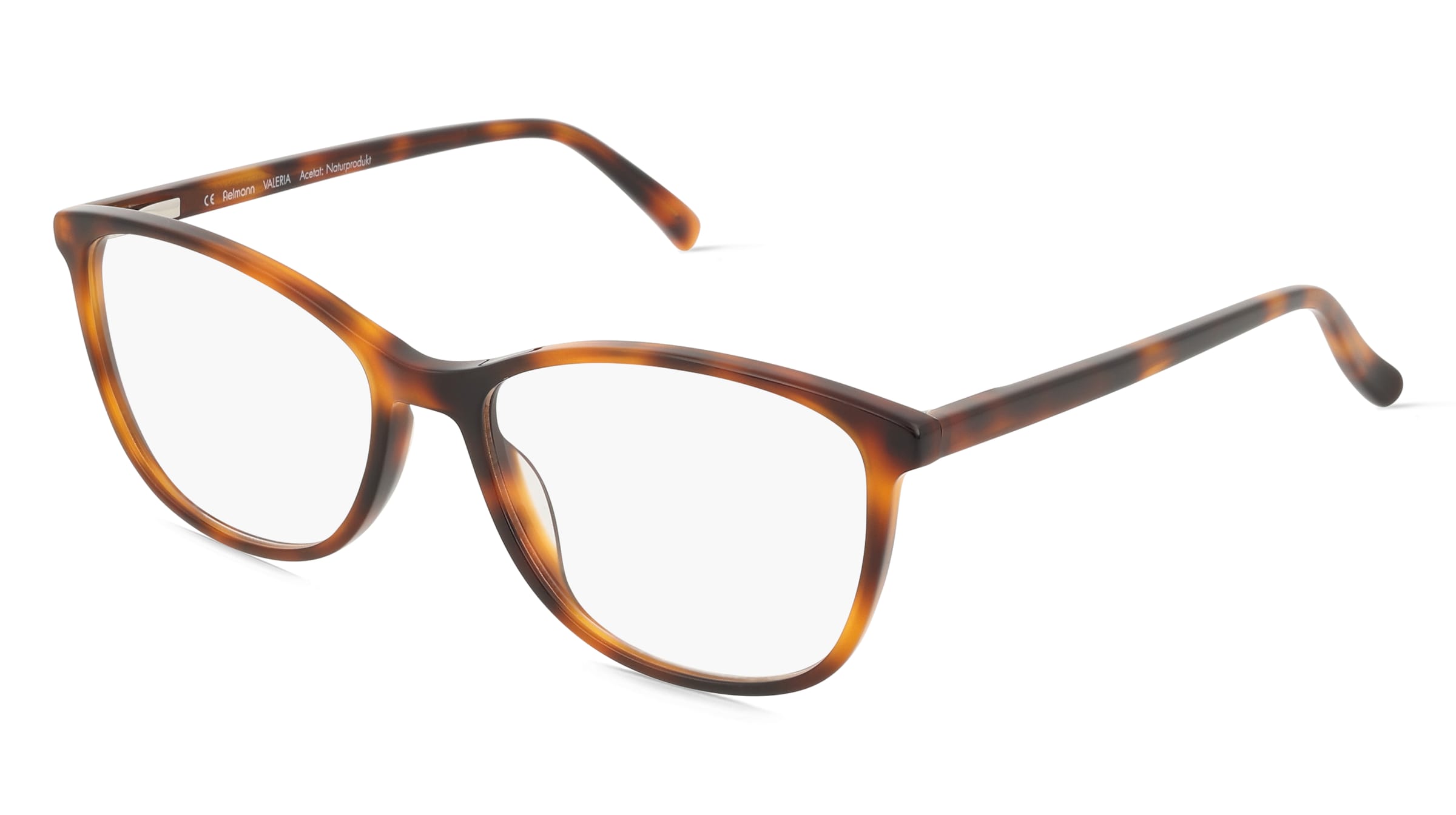 Fielmann ABC 081 FLEX CL VALERIA Damen-Brille inkl. Gläser Vollrand Quadratisch Acetat-Gestell 53/16/135, Havanna