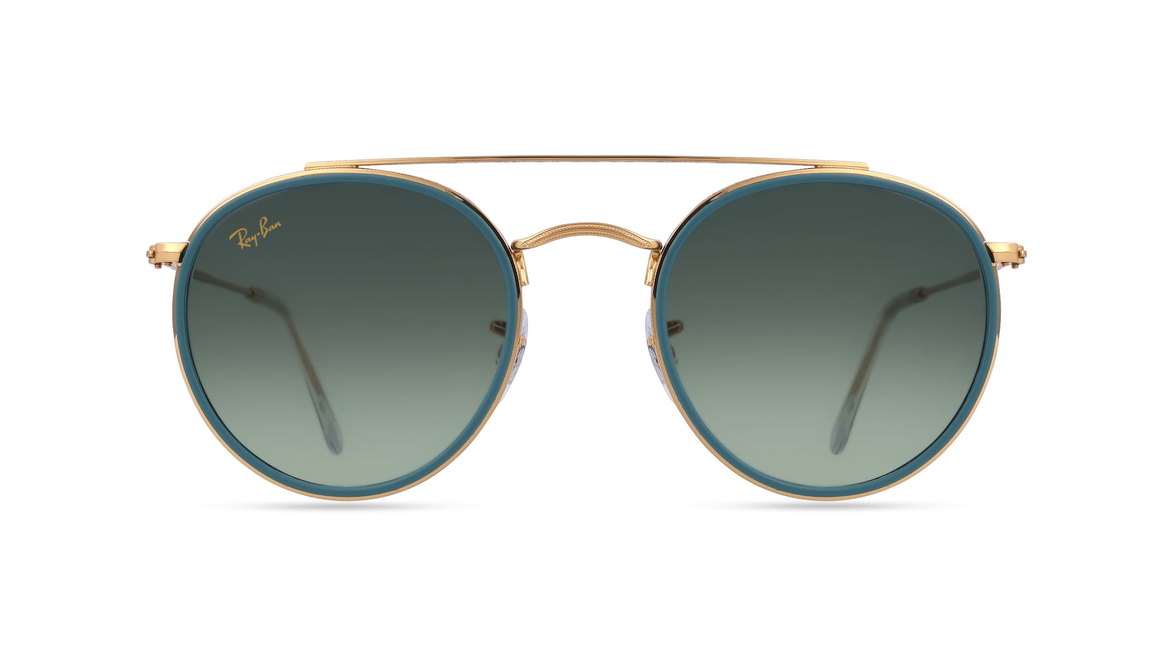 Ray-Ban RB 3647N Unisex-Sonnenbrille Vollrand Rund Metall-Gestell, gold