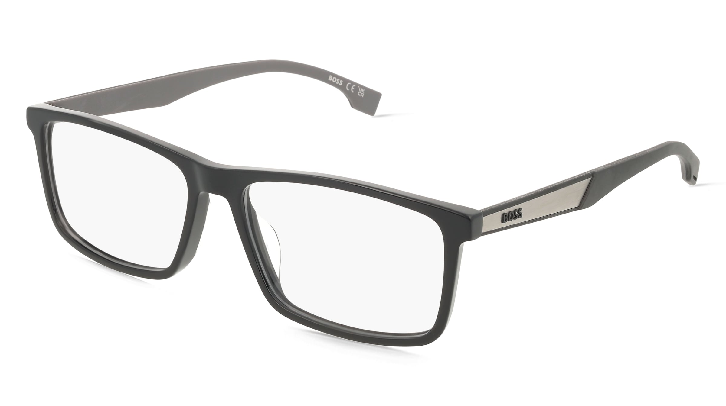 Boss 1768/G Herren-Brille inkl. Gläser Vollrand Eckig Acetat-Gestell 57/16/150, Schwarz