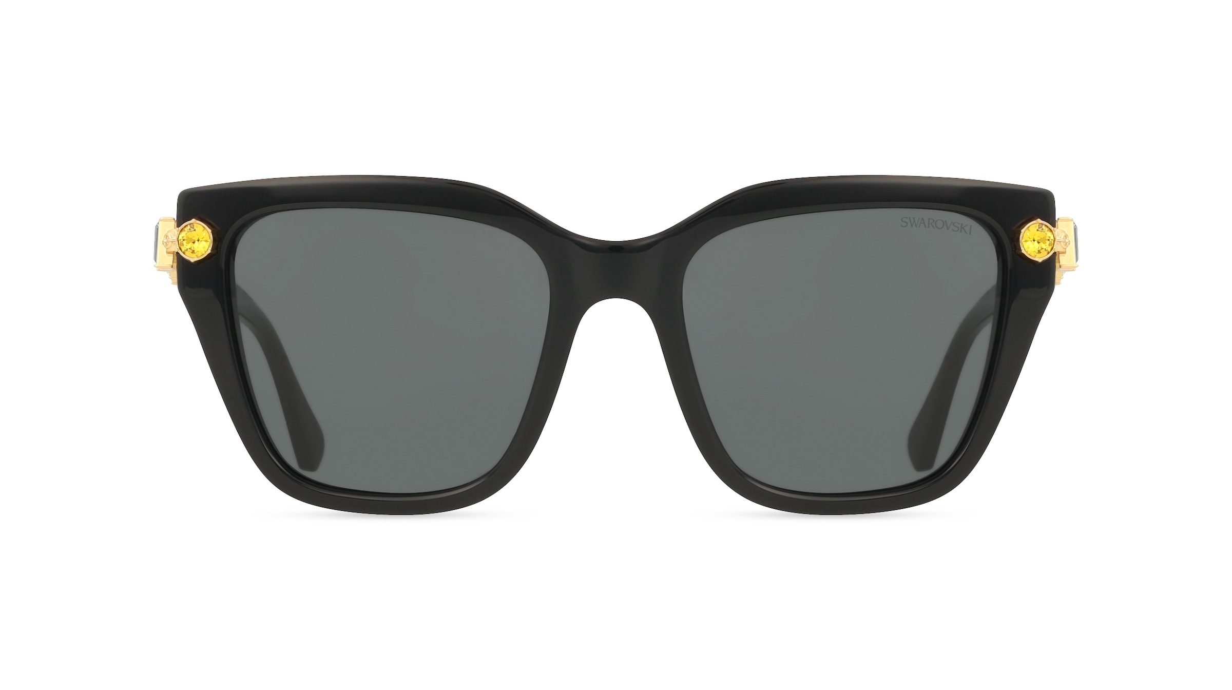 Swarovski SK6041 Damen-Sonnenbrille Vollrand Eckig Acetat-Gestell, Schwarz