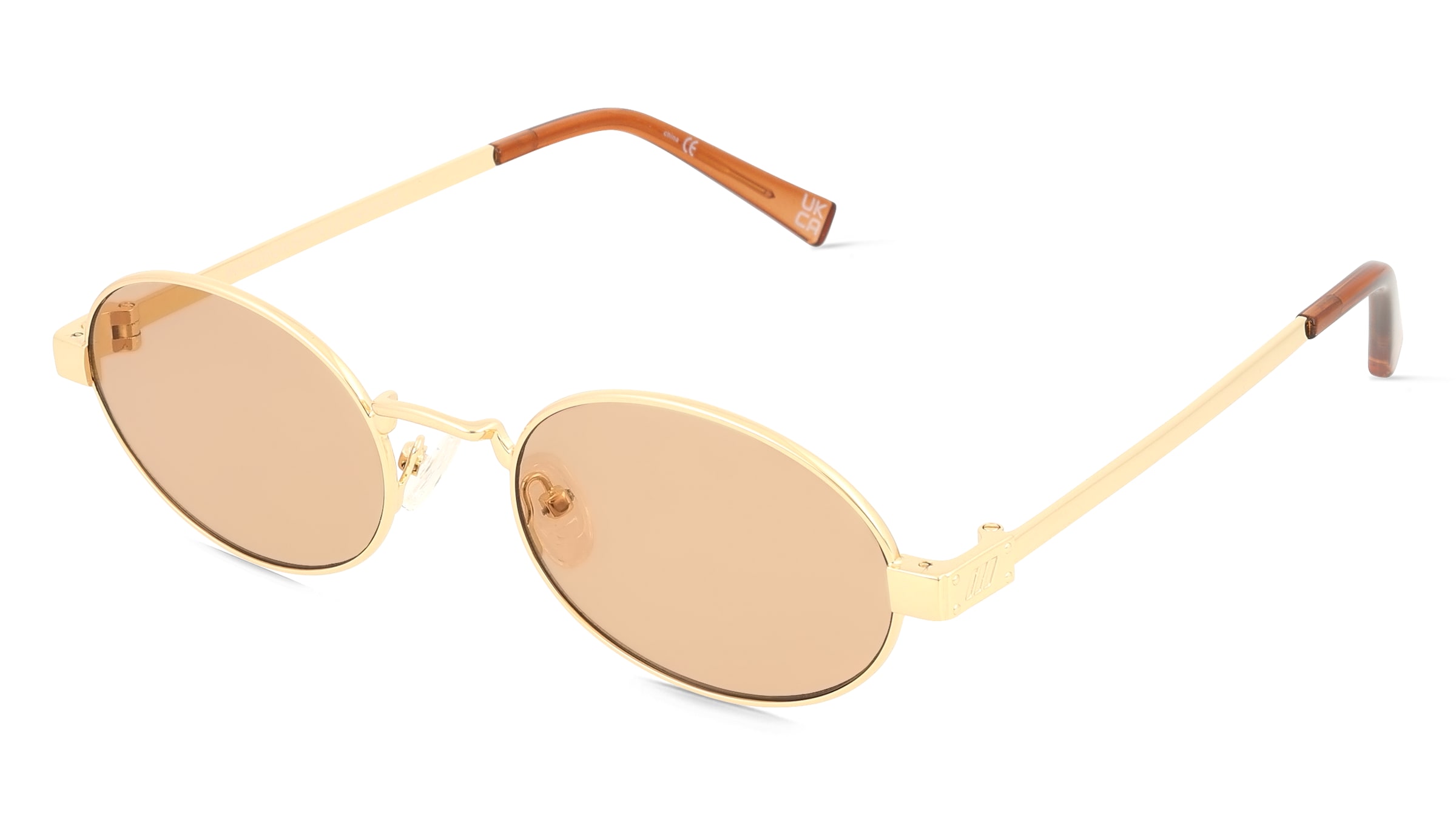 Le Specs POSEIDON DEUX Unisex-Sonnenbrille Vollrand Oval Metall-Gestell, Gold