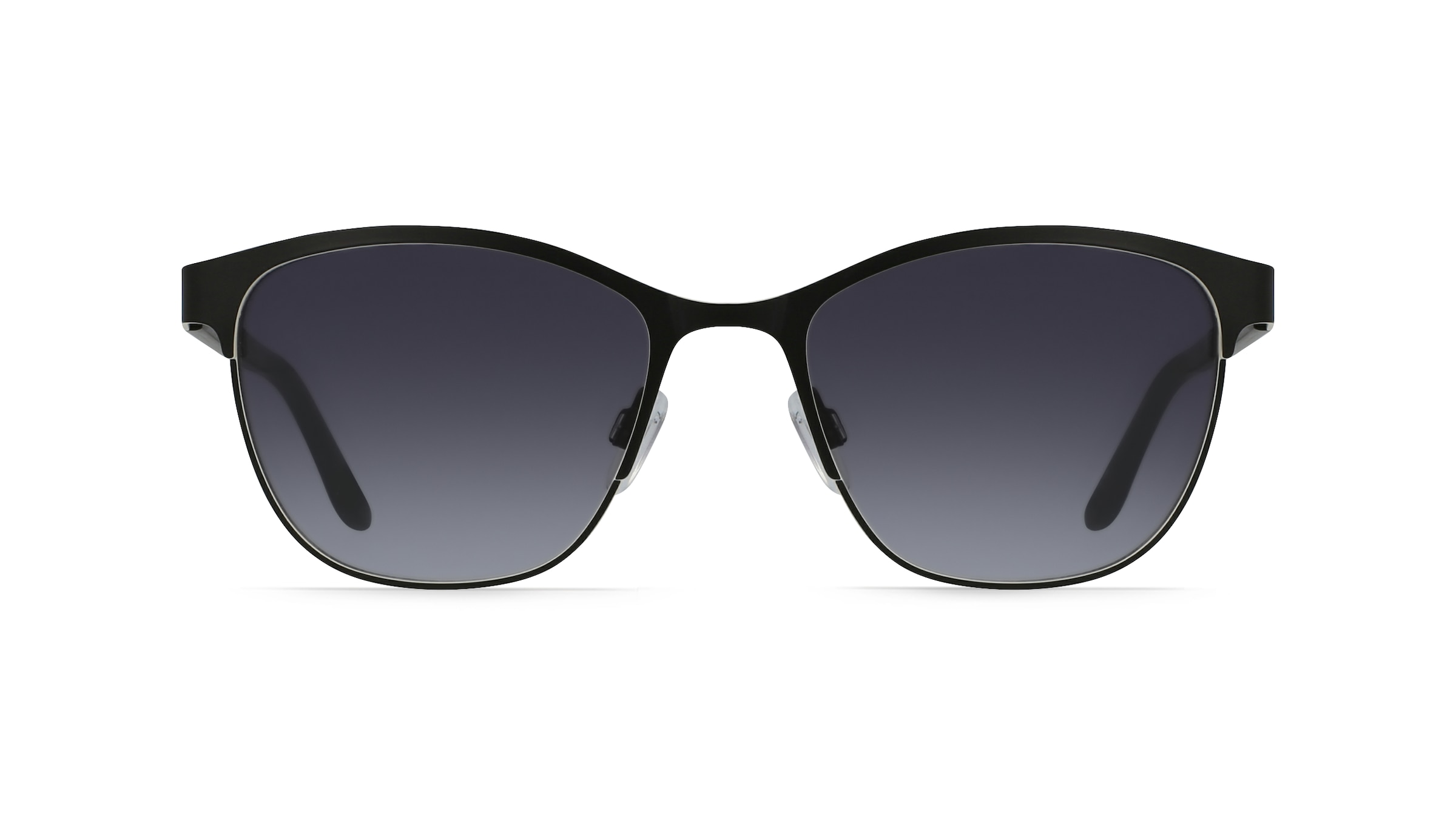 Fielmann E 585238 SUN CL Damen-Sonnenbrille Vollrand Eckig Metall-Gestell, schwarz