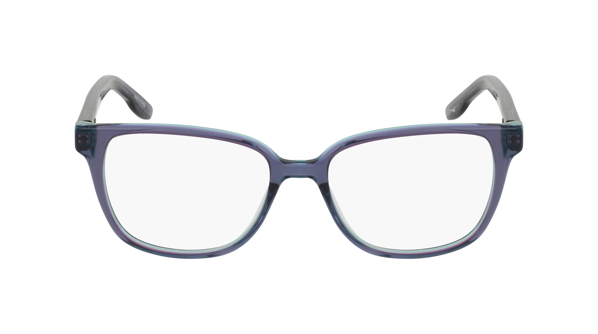 Nike 7172 Damen-Brille inkl. Gläser Vollrand Panto Acetat-Gestell 53mm/17mm/140mm, blau