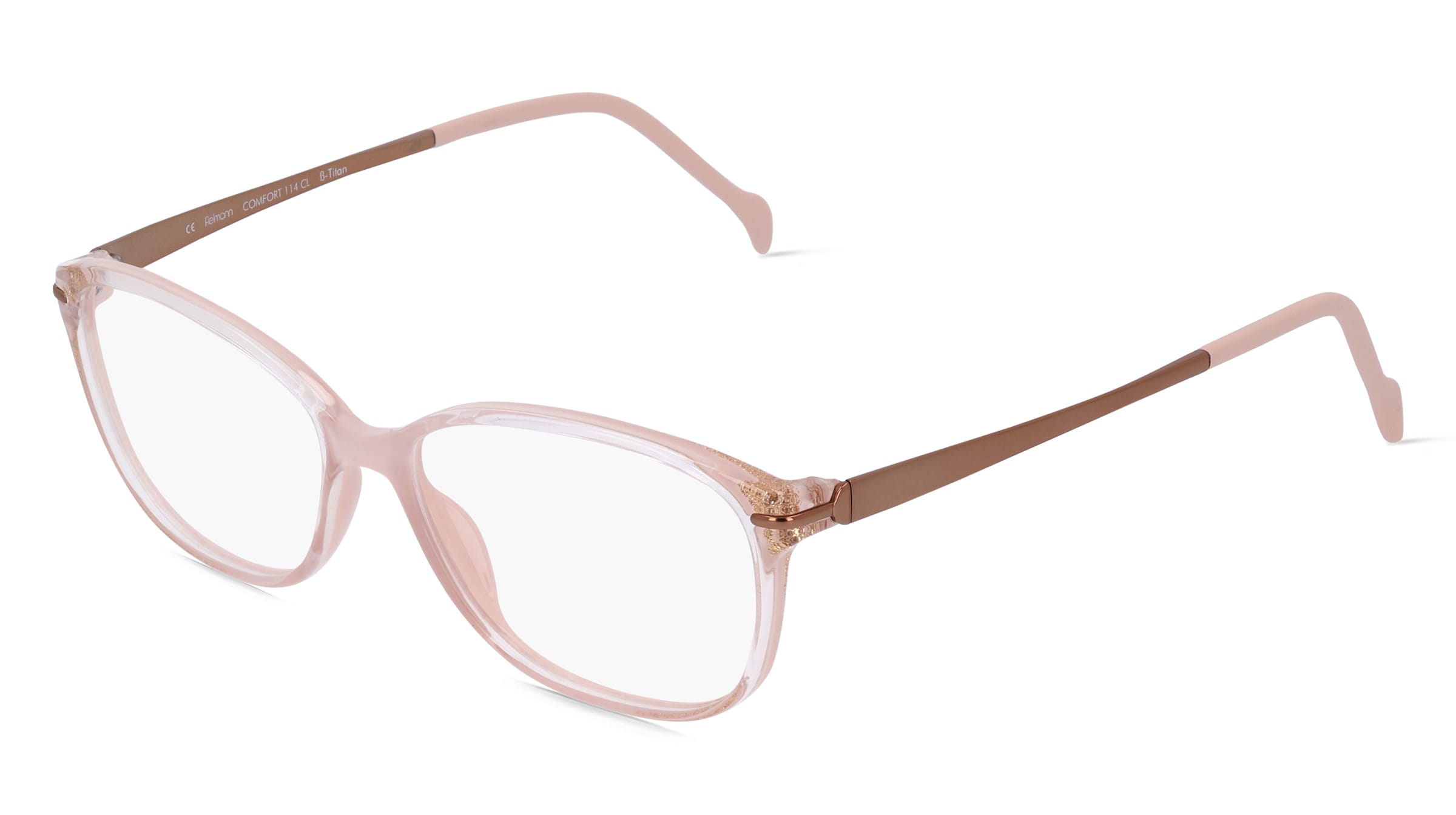 Fielmann COMFORT 114 CL Damen-Brille inkl. Gläser Vollrand Quadratisch TR90-Gestell 52/13/130, Pink