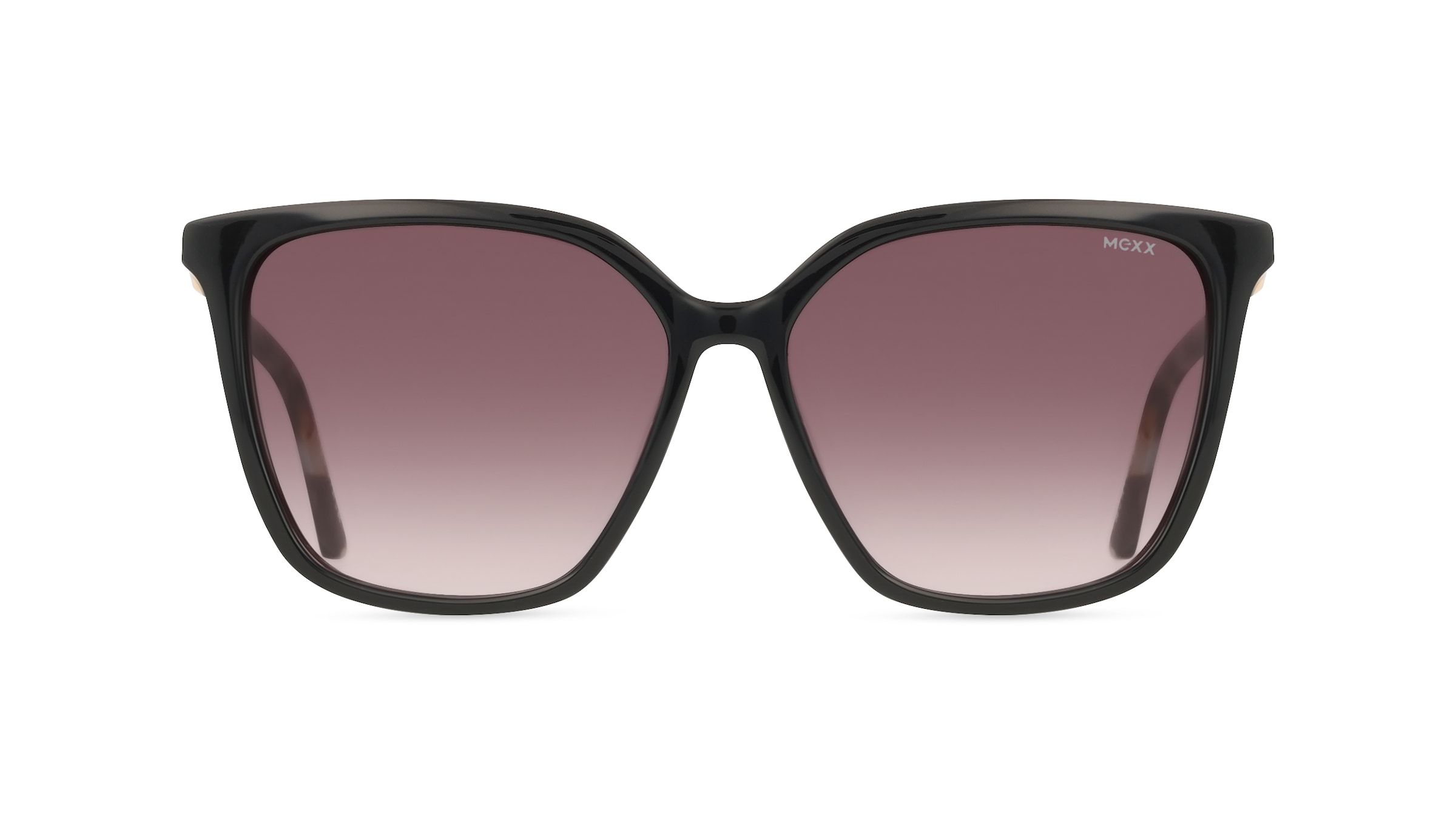 Mexx Eyes 6573 Damen-Sonnenbrille Vollrand Eckig Kunststoff-Gestell, schwarz