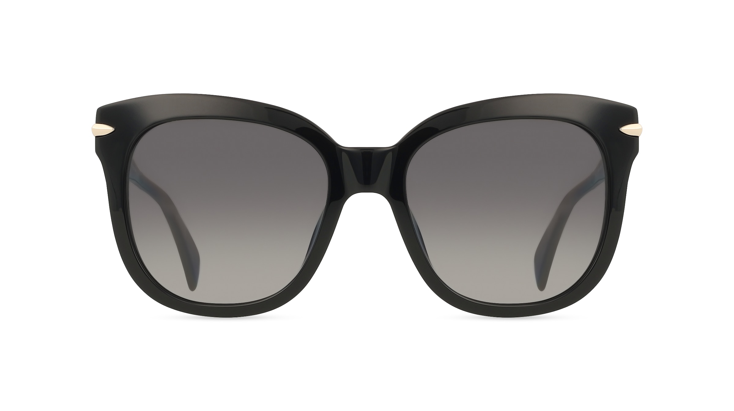 Rag & Bone RNB1088/G/S Damen-Sonnenbrille Vollrand Eckig Acetat-Gestell, schwarz