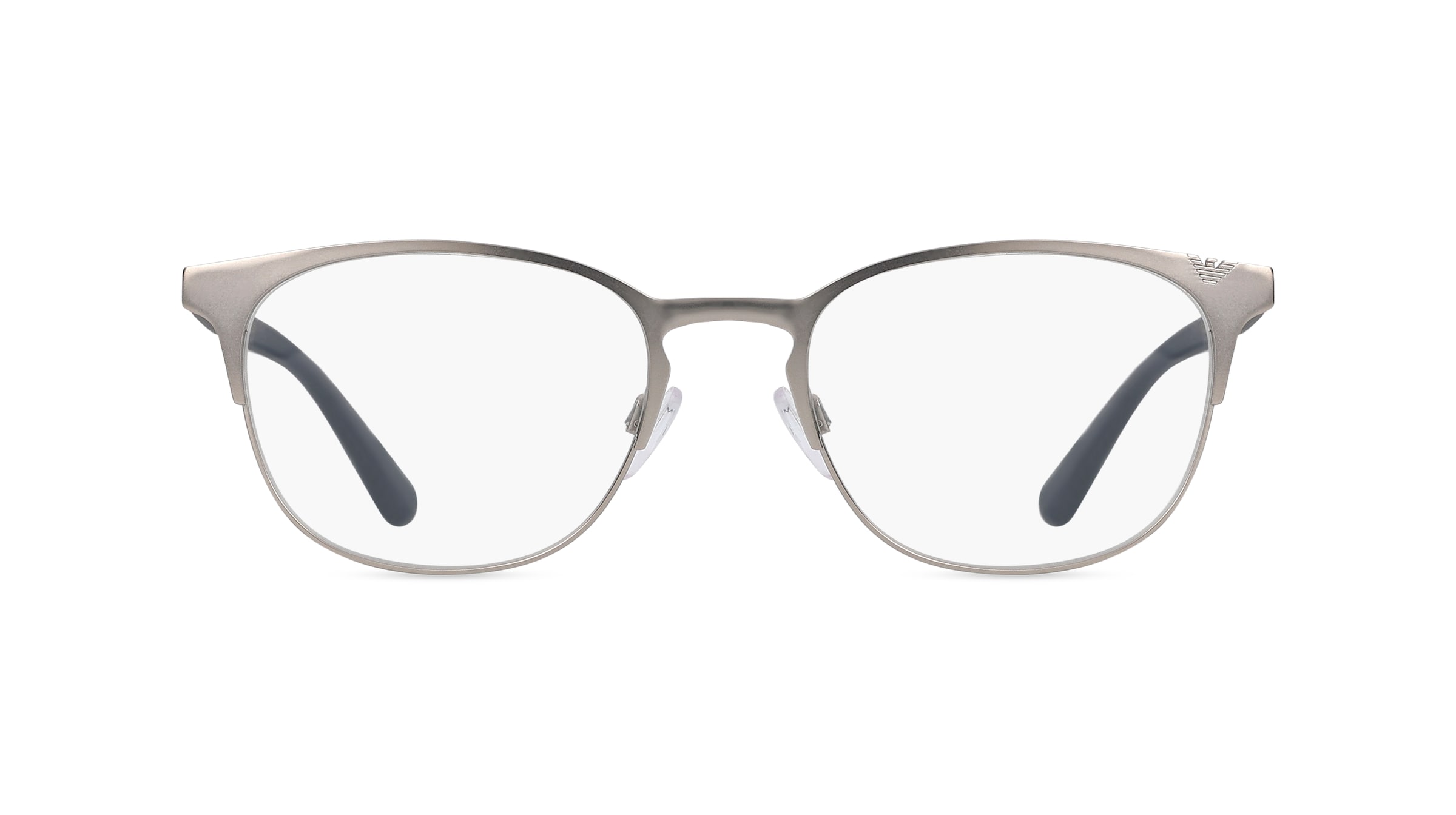 Emporio Armani EA1059 Herren-Brille inkl. Gläser Vollrand Panto Metall-Gestell 51mm/19mm/140mm, silber