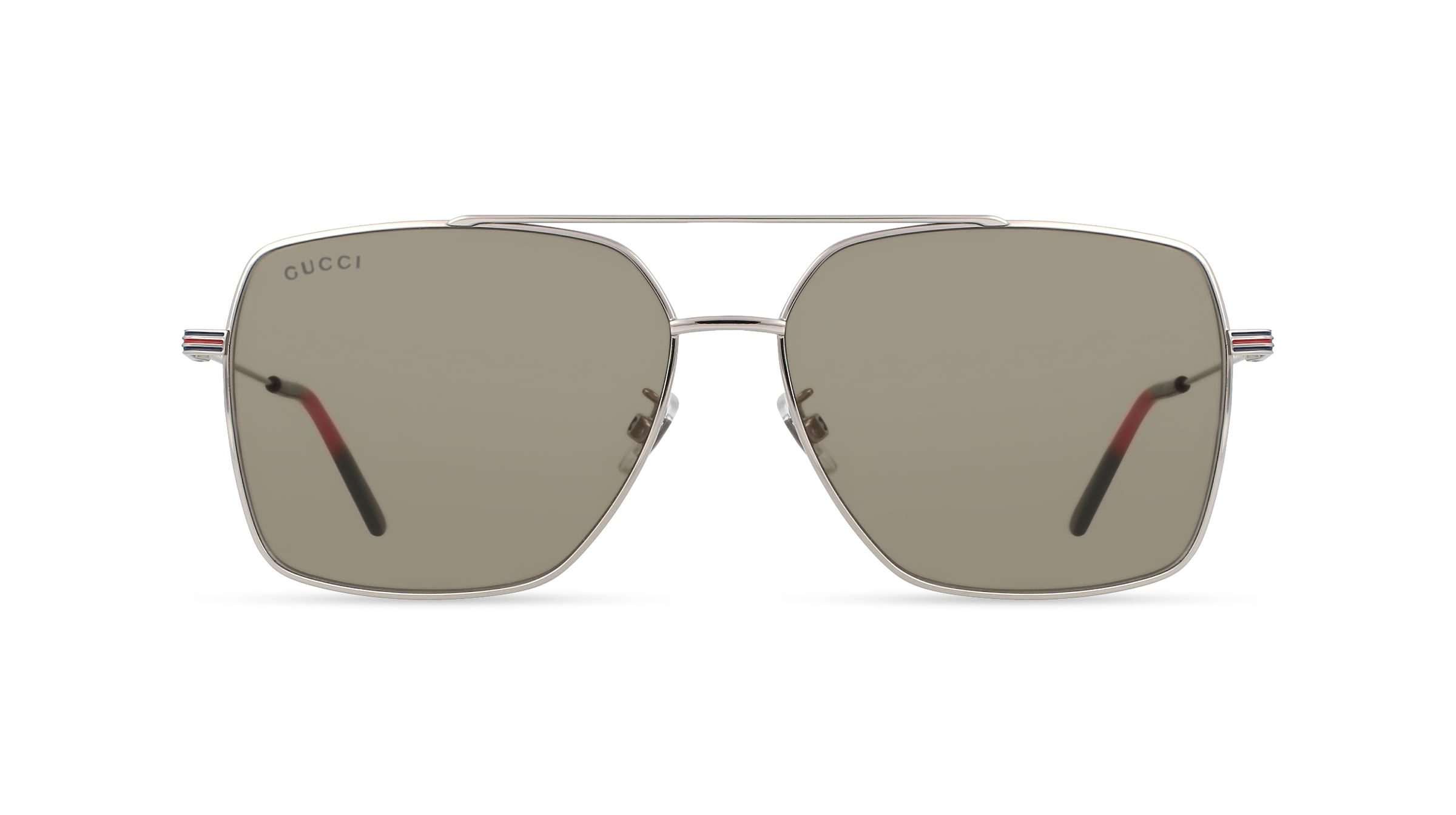 Gucci GG 1053SK Herren-Sonnenbrille Vollrand Eckig Metall-Gestell, silber