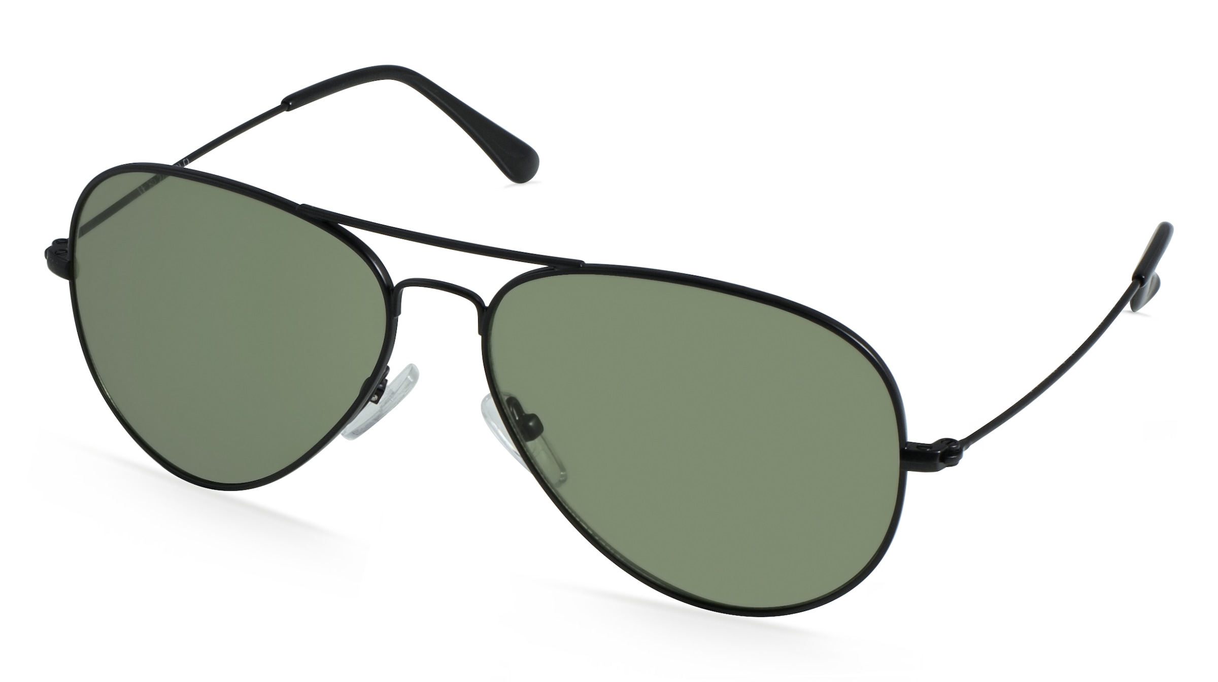 Fielmann BD 277 SUN CL Unisex-Sonnenbrille Vollrand Pilot Edelstahl-Gestell, schwarz