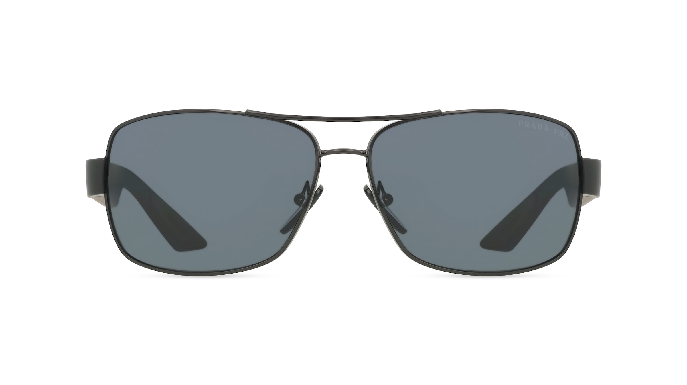 Prada Linea Rossa PS50ZS Herren-Sonnenbrille Vollrand Pilot Metall-Gestell, schwarz