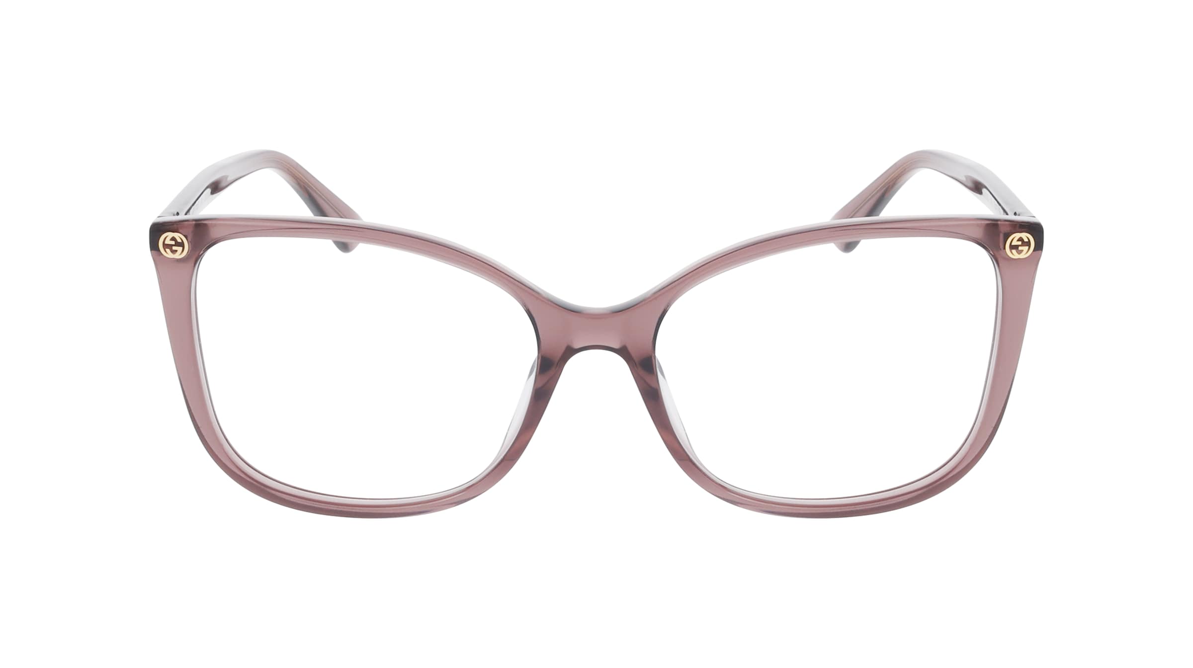 Gucci GG0026O ULTRALIGHT Damen-Brille inkl. Gläser Vollrand Butterfly Kunststoff-Gestell 53mm/17mm/140mm, Braun