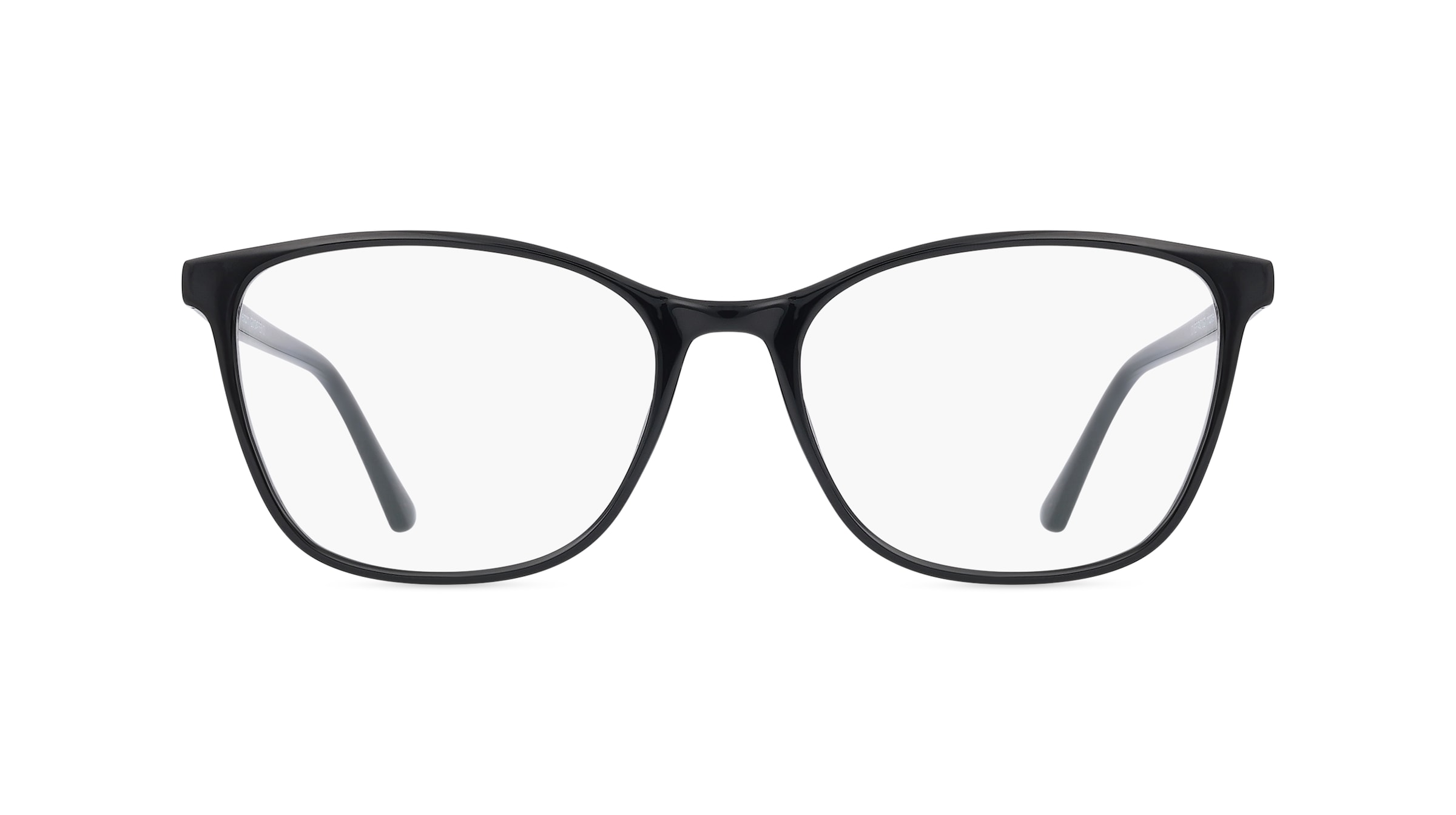 Fielmann OU 049 FLEX CL Damen-Brille inkl. Gläser Vollrand Eckig Acetat-Gestell 57mm/18mm/150mm, schwarz