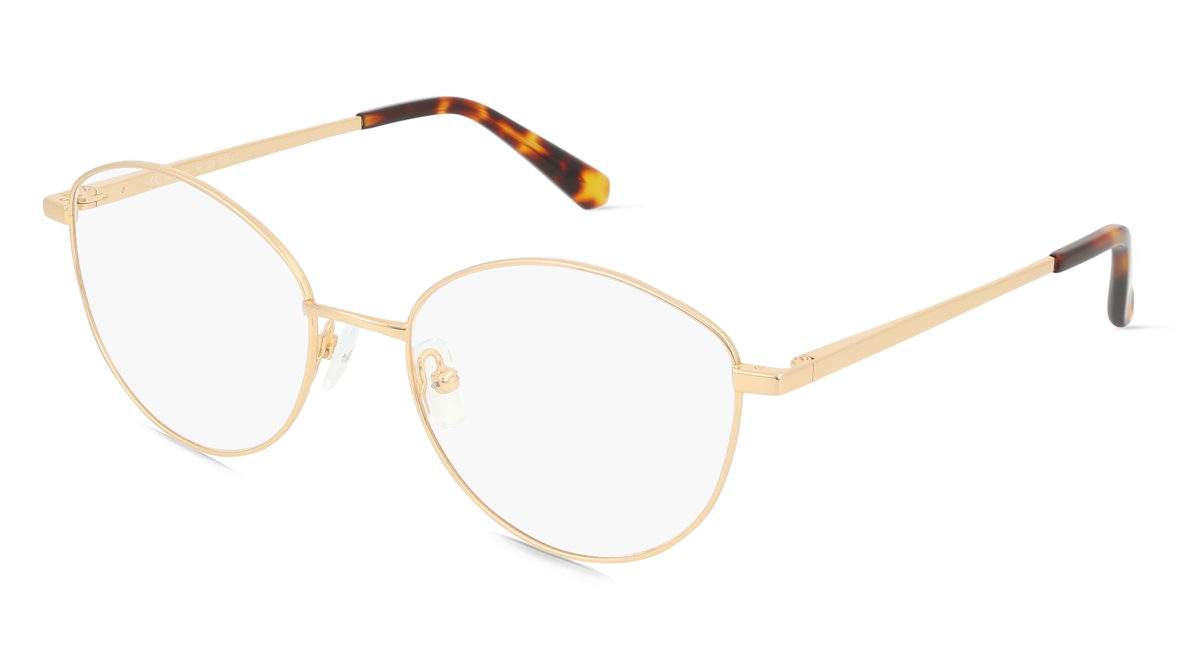 Fielmann BE 033 FLEX CL Damen-Brille inkl. Gläser Vollrand Oval Edelstahl-Gestell 53/18/135, Gold