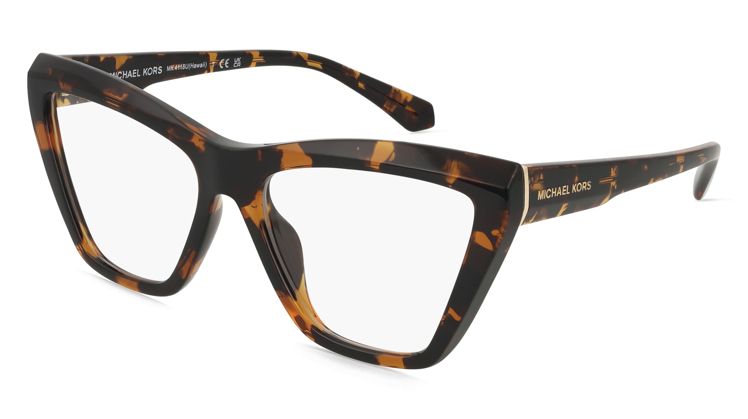 Michael Kors 0MK4118U HAWAII Damen-Brille inkl. Gläser Vollrand Cat Eye Acetat-Gestell 54/16/140, Grün