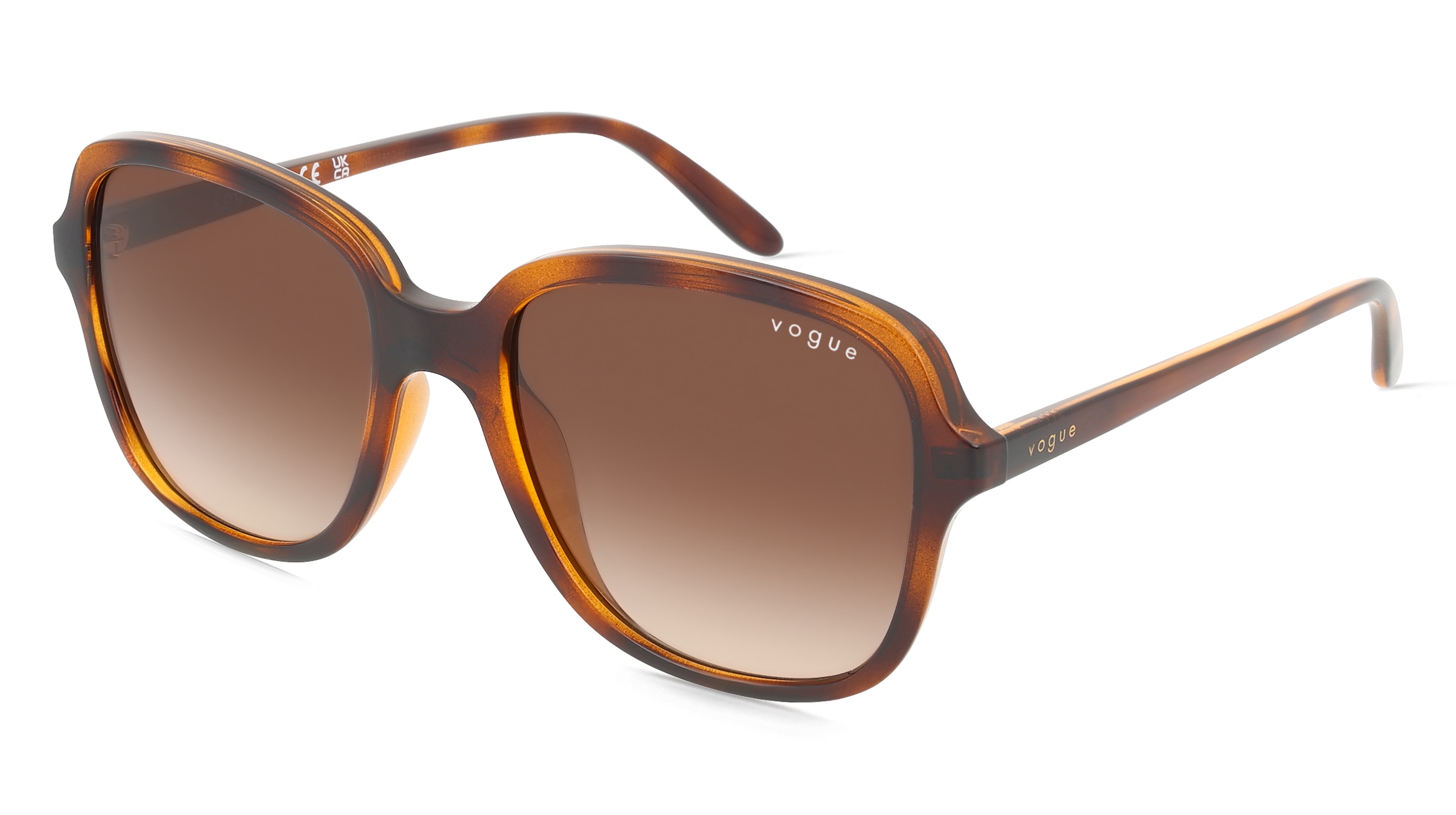 Vogue VO5601S Damen-Sonnenbrille Vollrand Quadratisch Kunststoff-Gestell, Havanna