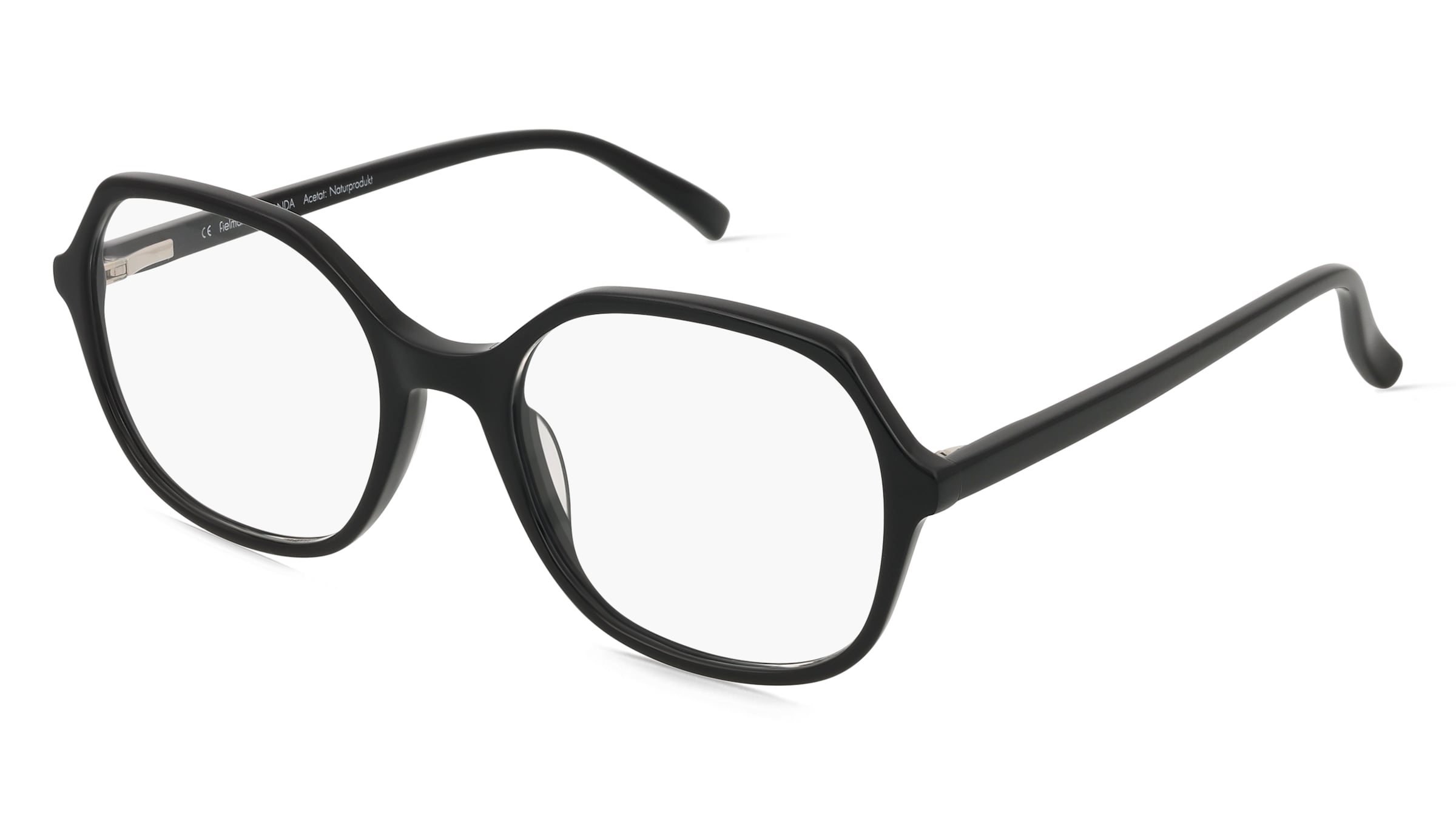 Fielmann ABC 079 FLEX FA AMANDA Damen-Brille inkl. Gläser Vollrand Geometrisch Acetat-Gestell 52/19/140, Schwarz