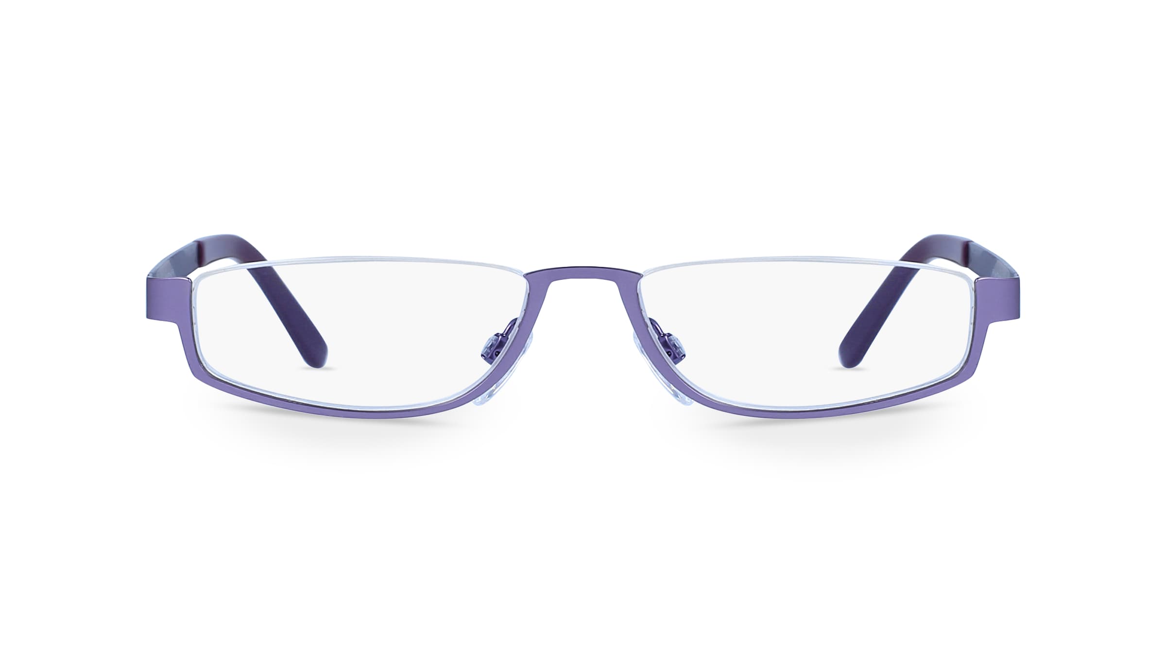 Fielmann BD 367 MOD HALF FA Damen-Brille inkl. Gläser Nylor Schmal Edelstahl-Gestell 51mm/15mm/140mm, lila