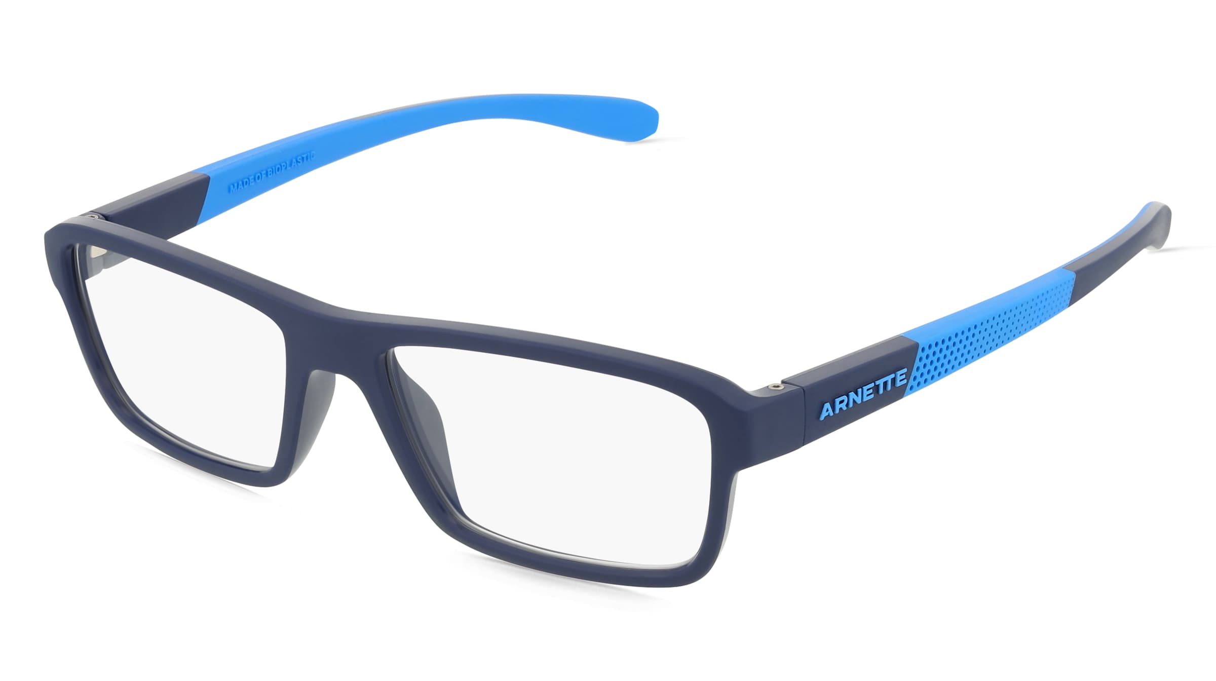 Arnette 0AN7247U SANDEA Herren-Brille inkl. Gläser Vollrand Quadratisch Acetat-Gestell 52/16/140, Blau