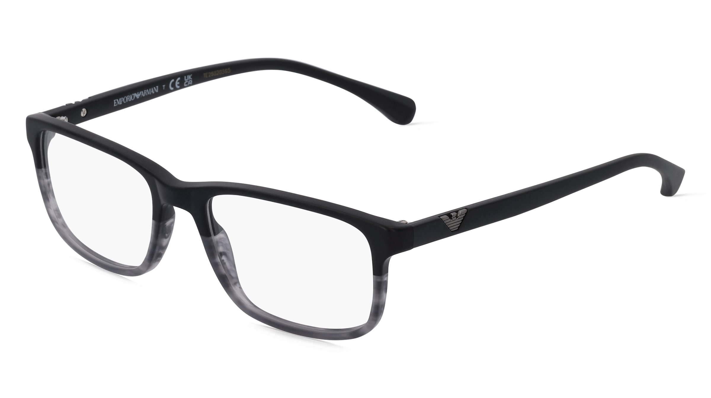 Emporio Armani EA3098 Herren-Brille inkl. Gläser Vollrand Quadratisch Acetat-Gestell 53/18/140, Schwarz