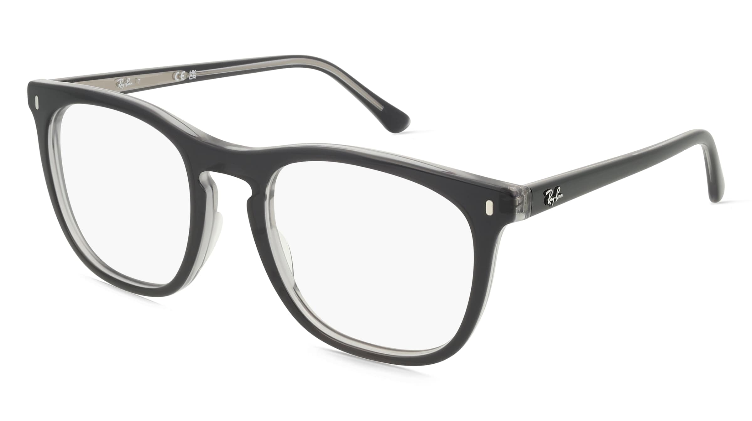 Ray-Ban 0RX2210V Unisex-Brille inkl. Gläser Vollrand Quadratisch Acetat-Gestell 51/21/145, Grau