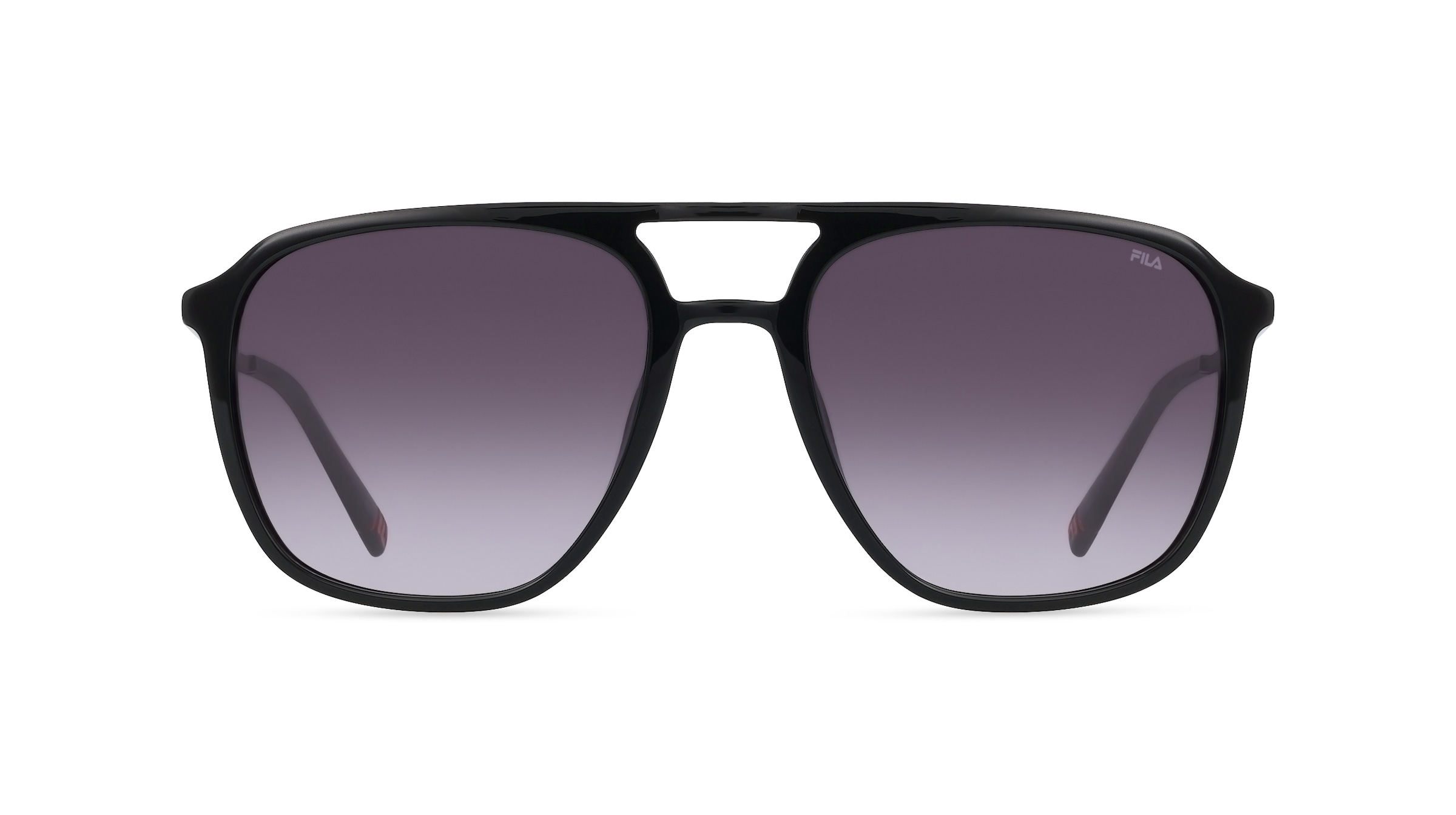 Fila FIASFI215 Herren-Sonnenbrille Vollrand Pilot Kunststoff-Gestell, schwarz