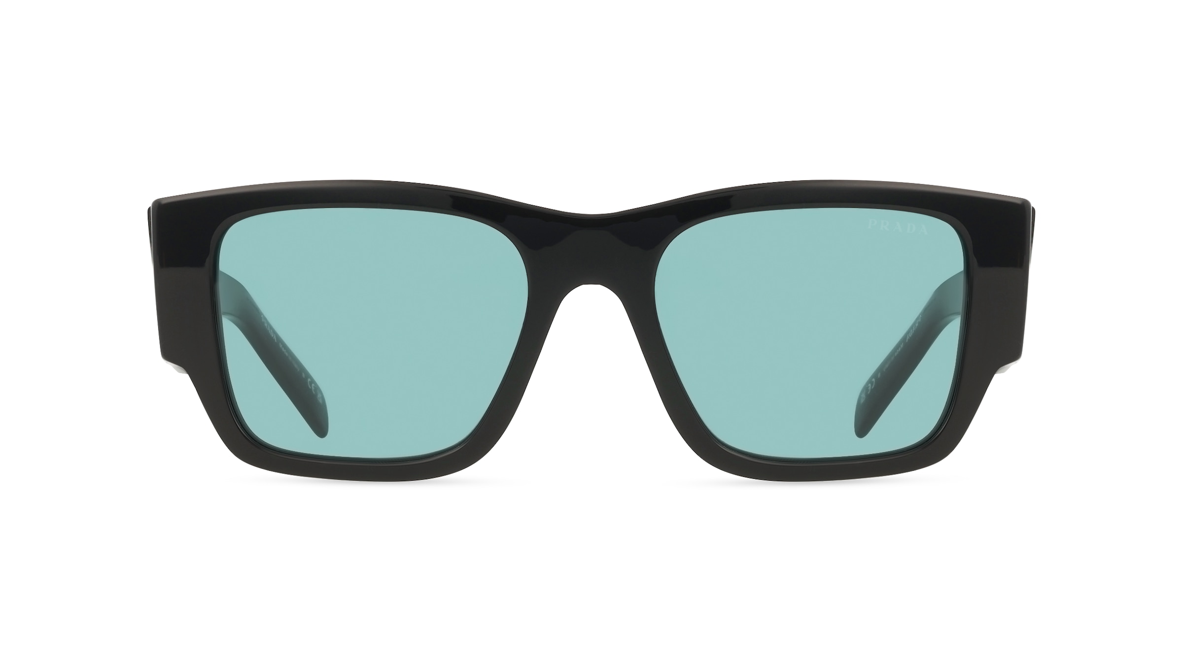 Prada PR10ZS Herren-Sonnenbrille Vollrand Pilot Acetat-Gestell, schwarz