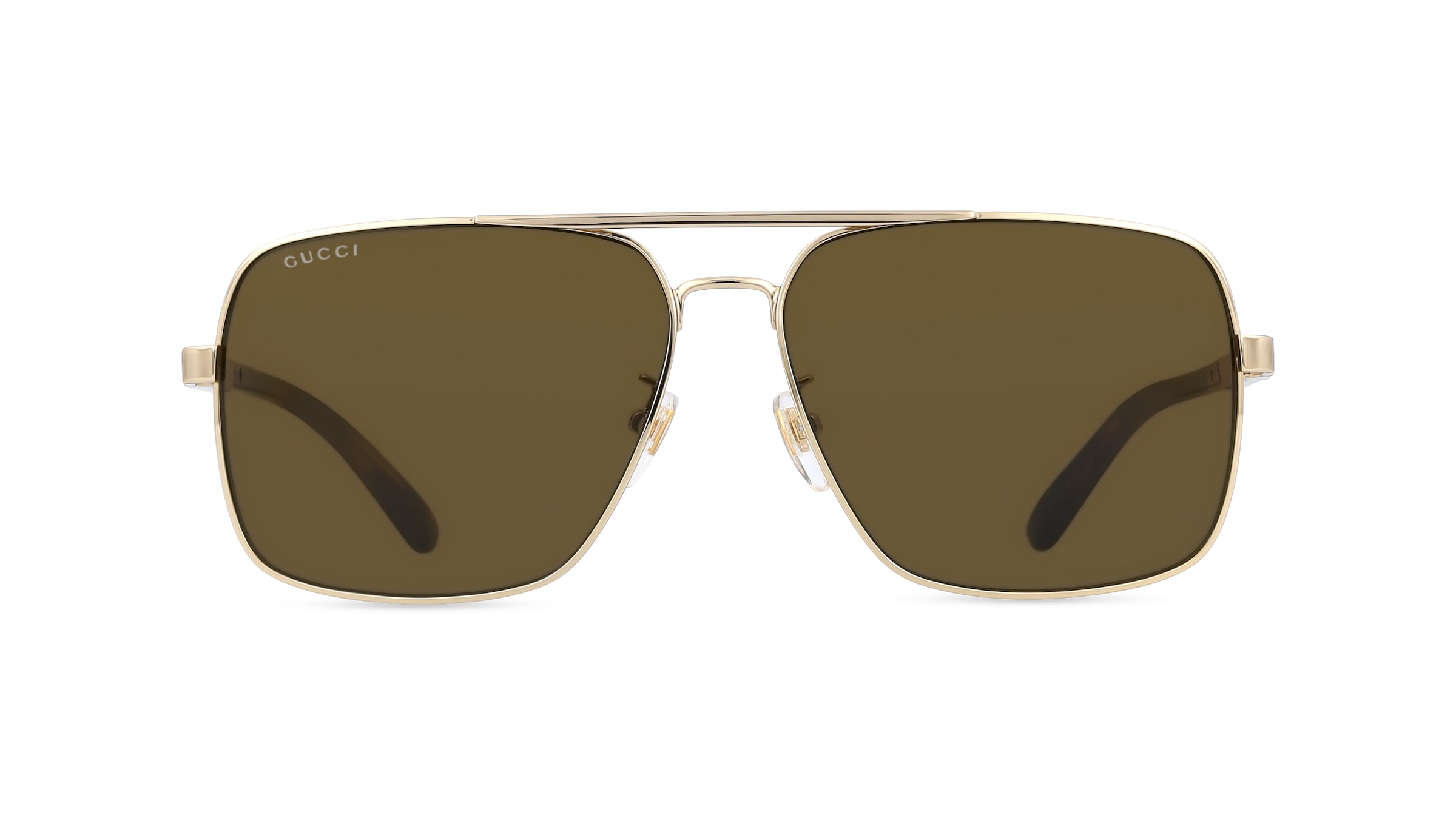 Gucci GG1289S Herren-Sonnenbrille Vollrand Pilot Metall-Gestell, gold